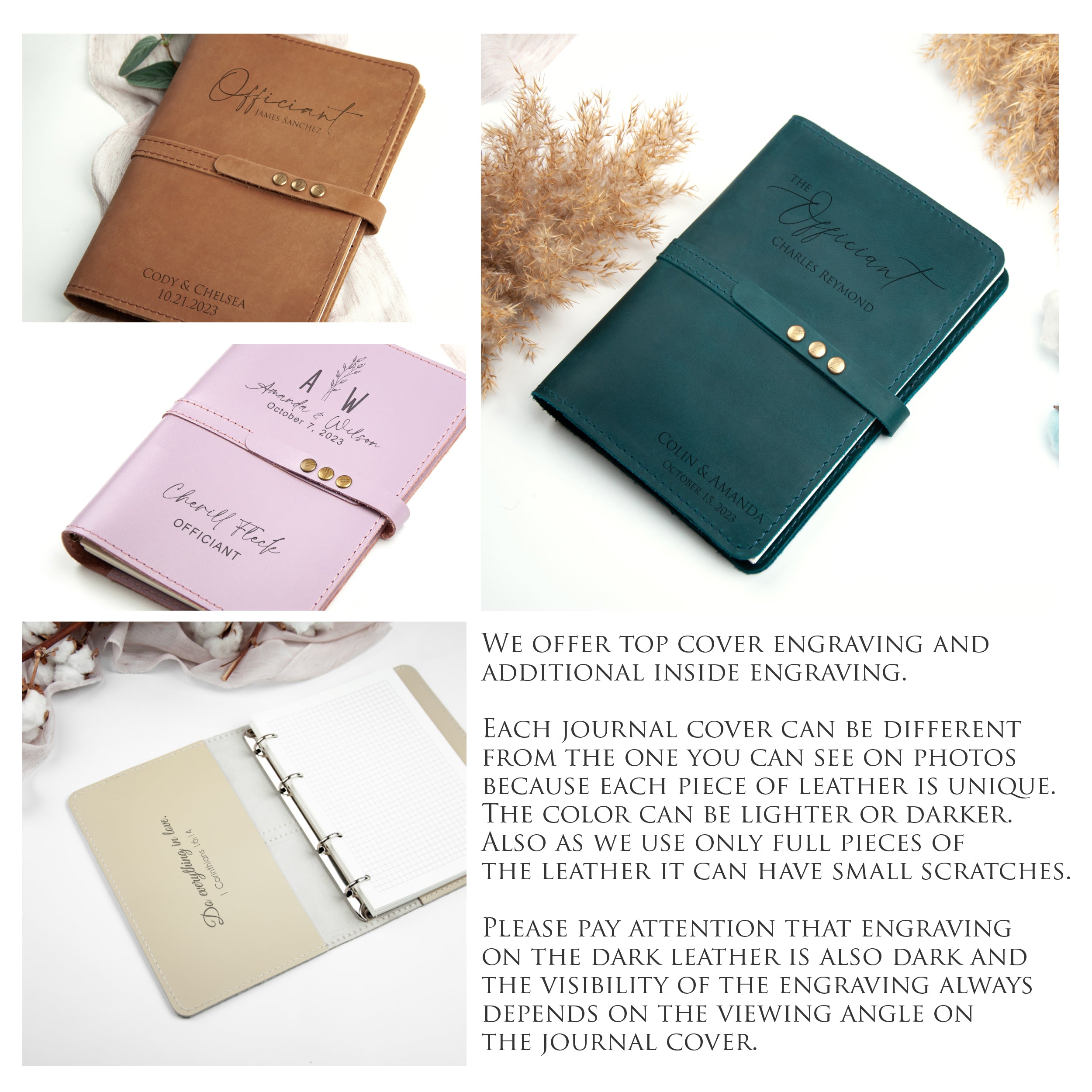 Officiant Journal - Wedding Thank you Gift
