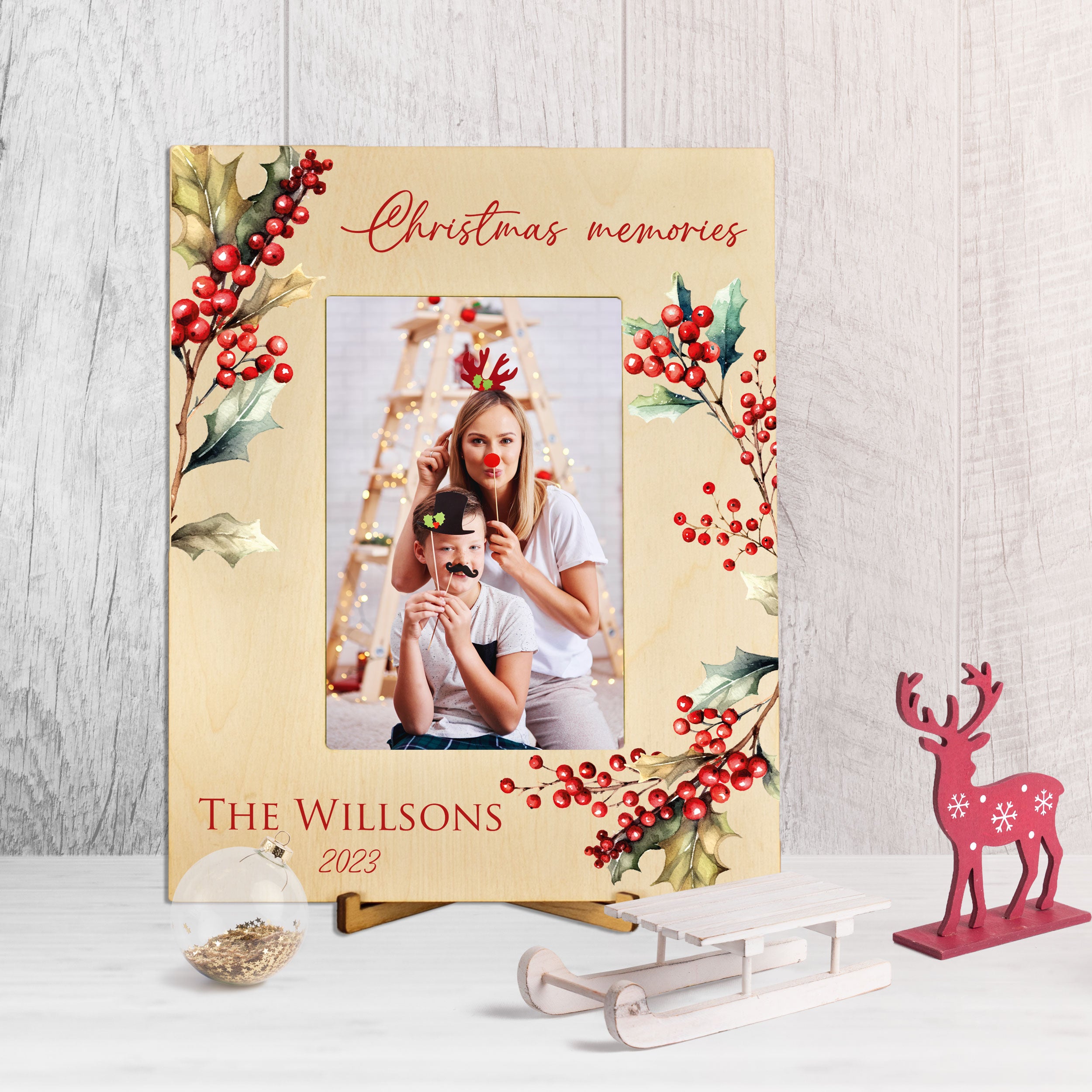 Christmas Frame Bear Family Gift - Family Christmas Gift