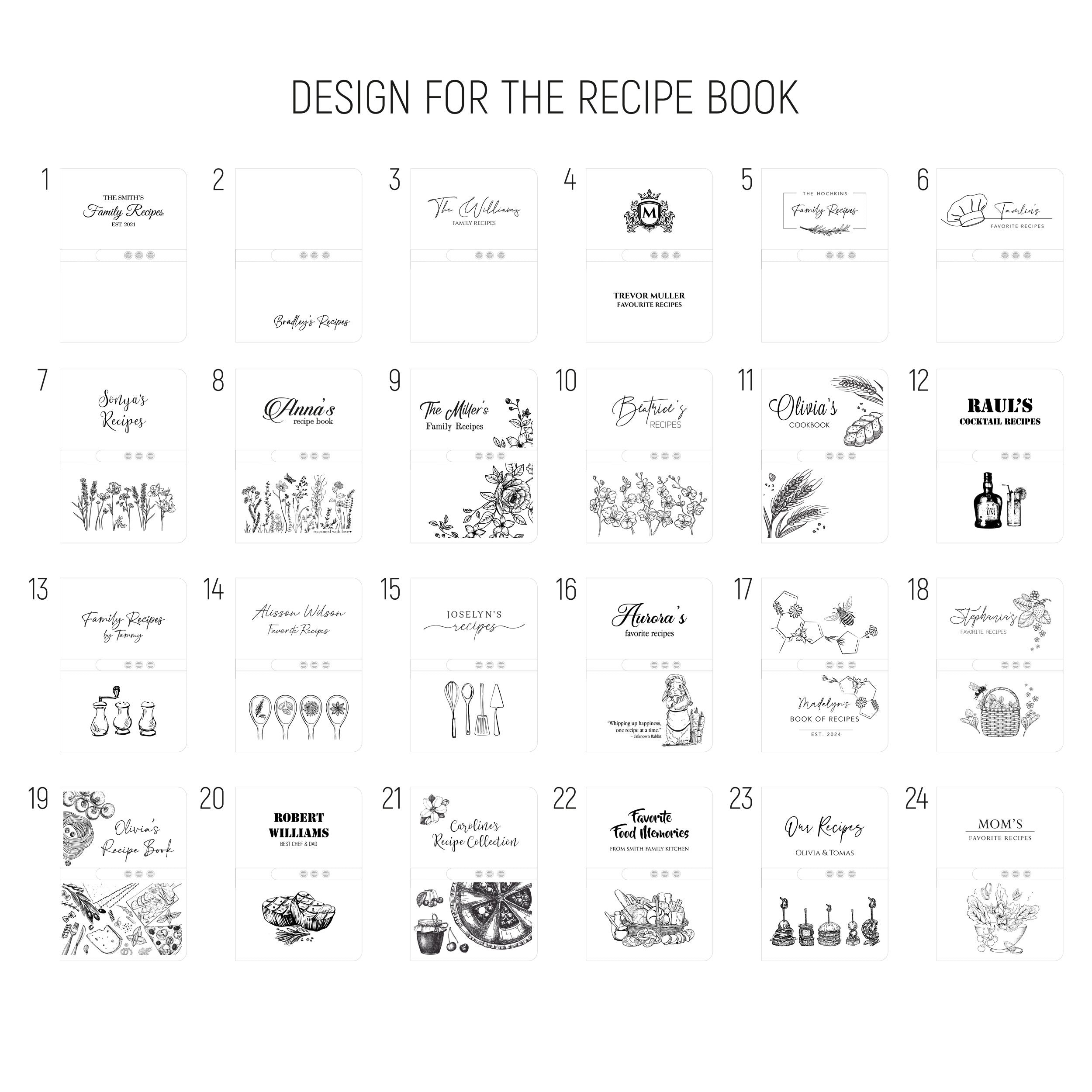 Custom Leather Recipe Book - Personalized Wedding Gift for Couple