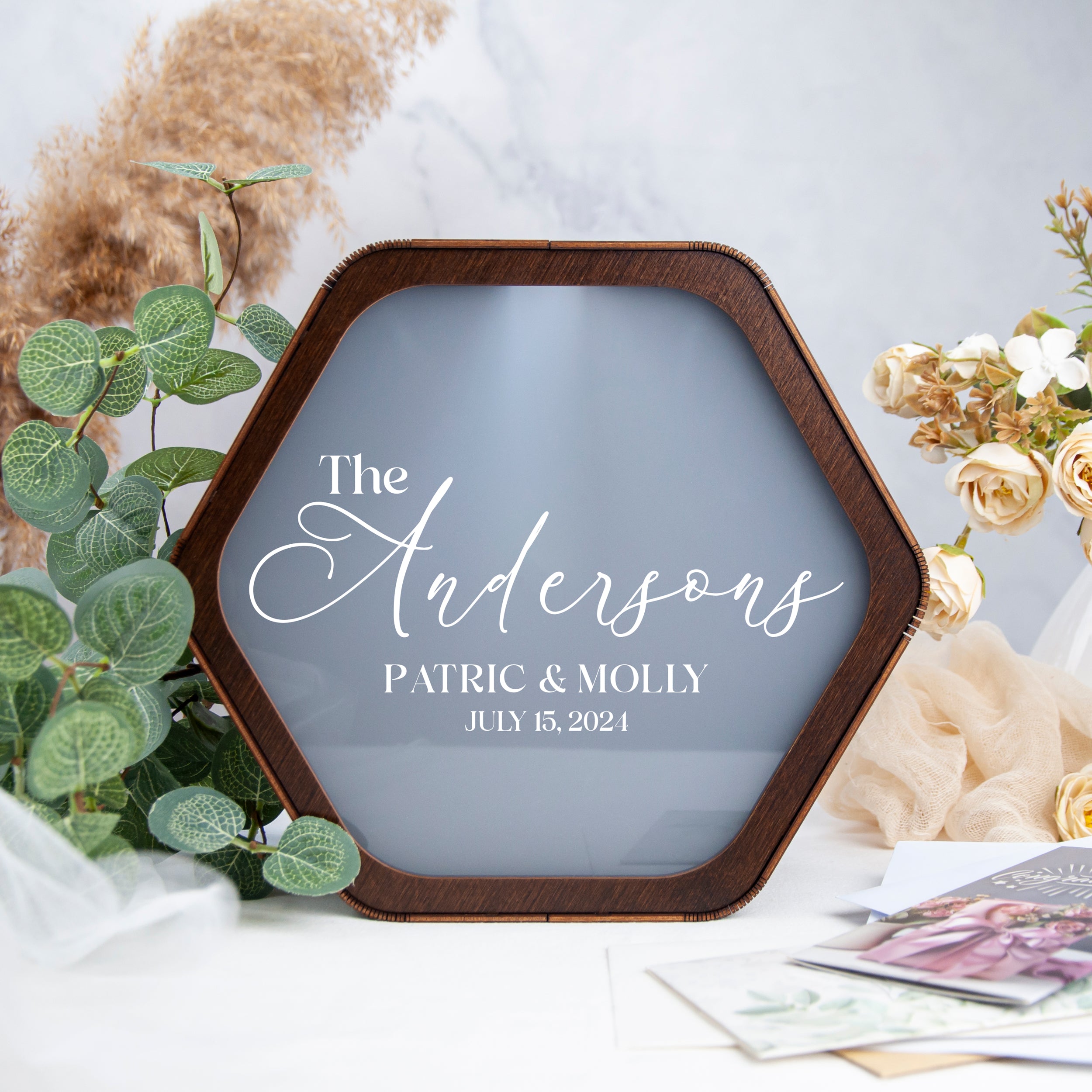 Acrylic Card Box for Wedding Ceremony - Elegant Envelope Box