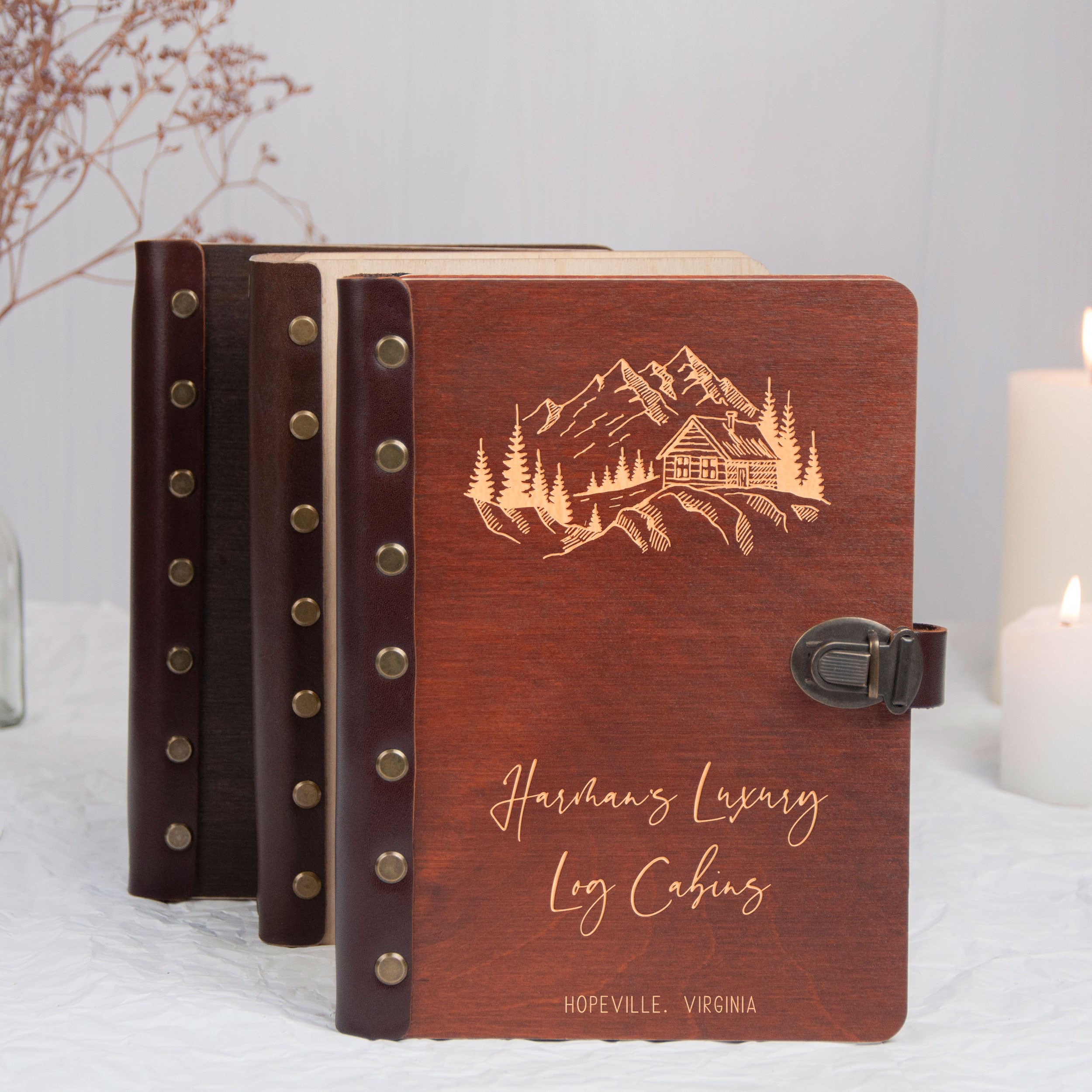 Cabin Guest Book - Rental Welcome Book to Sign In