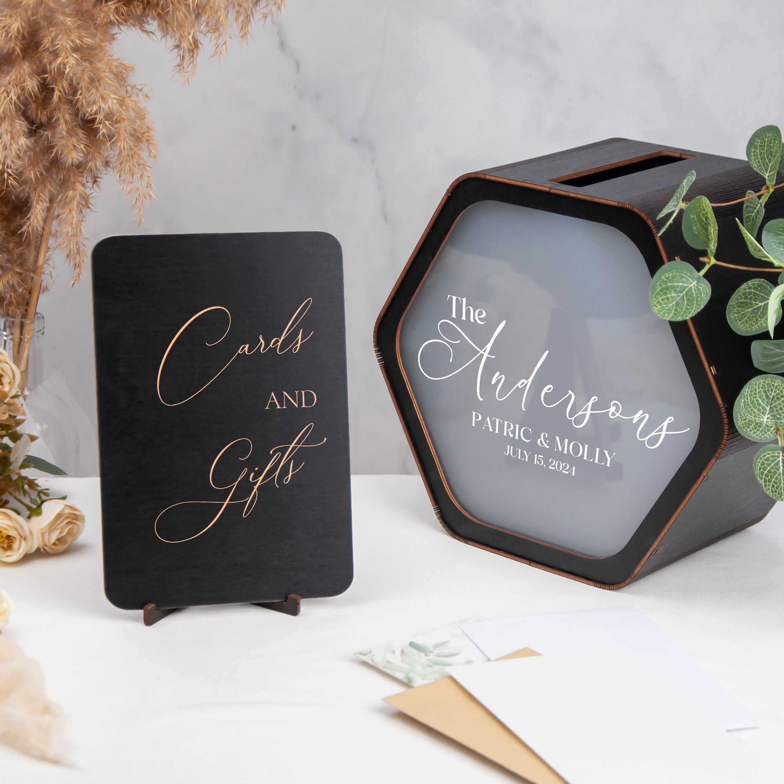 Acrylic Card Box for Wedding Ceremony - Elegant Envelope Box