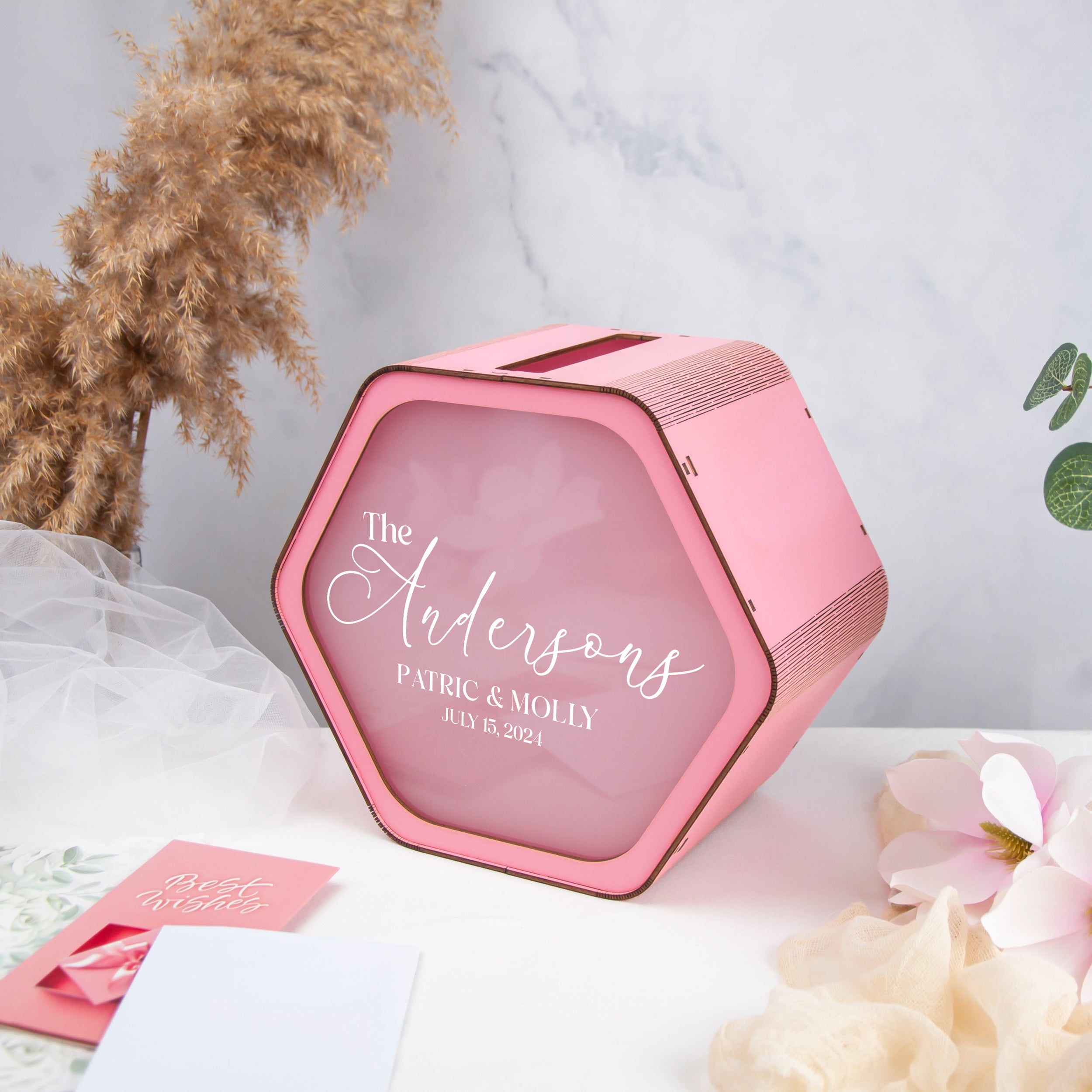 Acrylic Card Box for Wedding Ceremony - Elegant Envelope Box