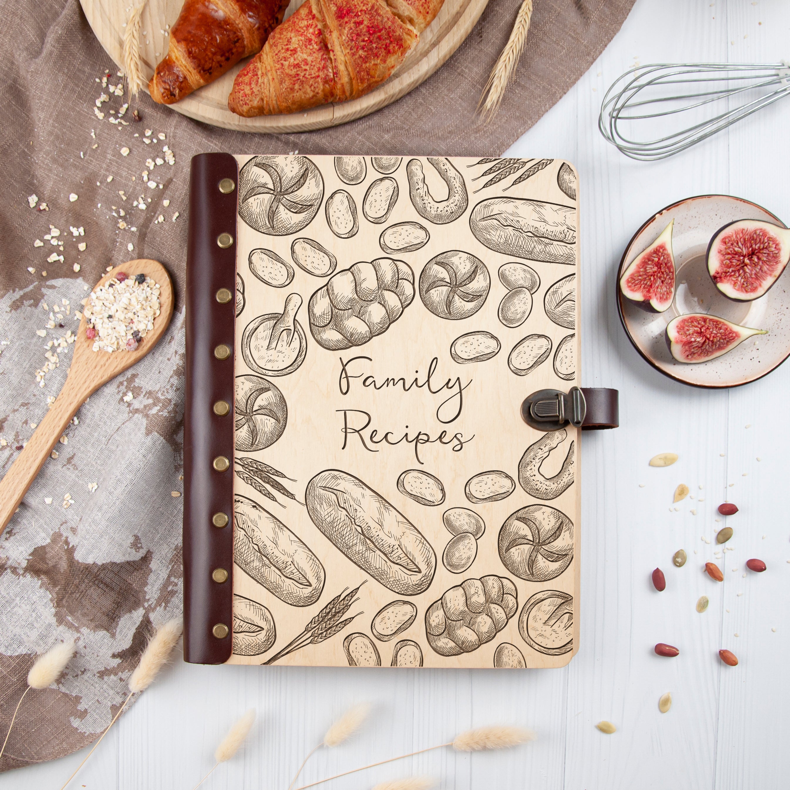 Personalized Recipe Book Binder - Christmas Gift for Wife