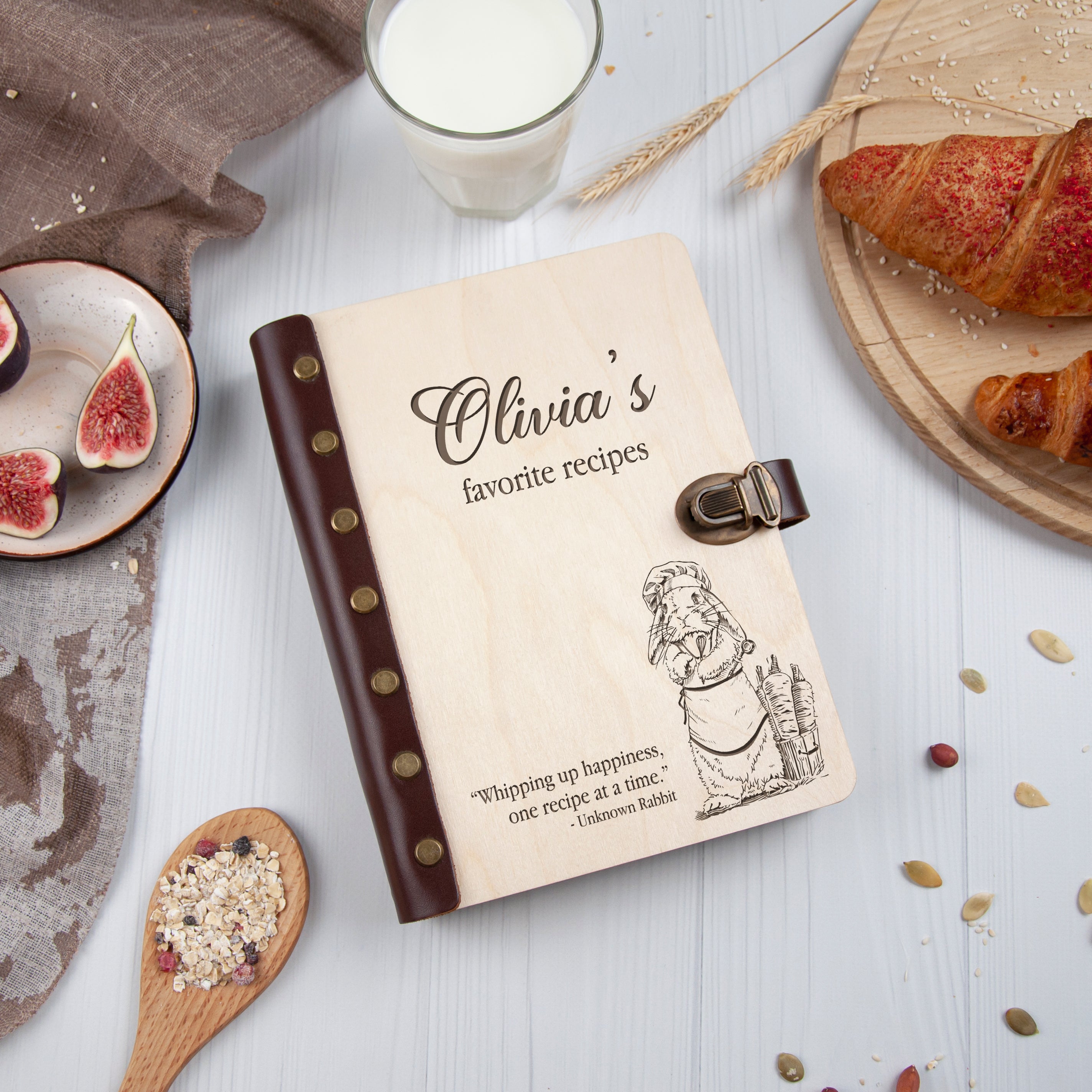 Personalized Recipe Book Binder - Christmas Gift for Wife