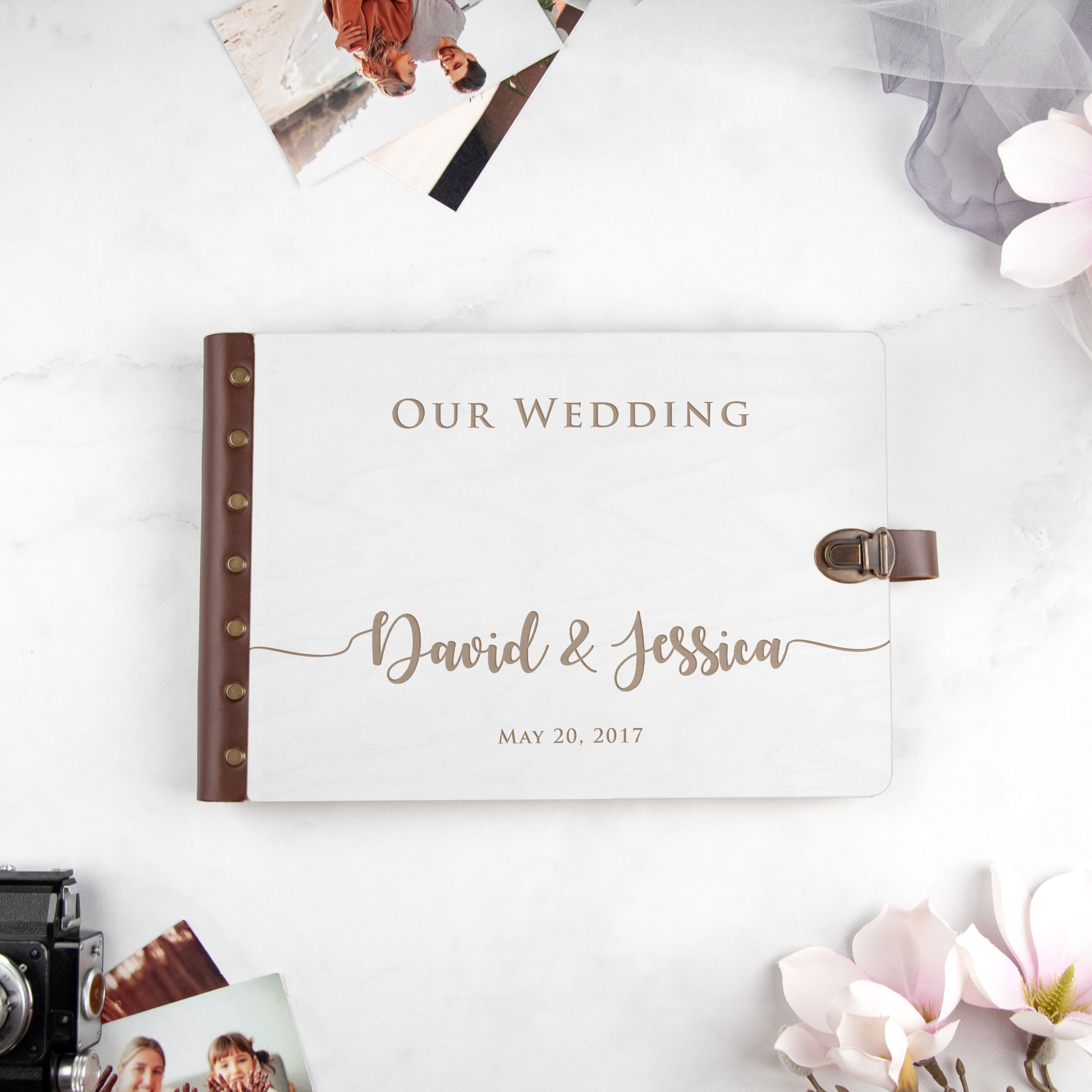 Wedding Wood Photo Album - Wedding Gift Ideas for Couple