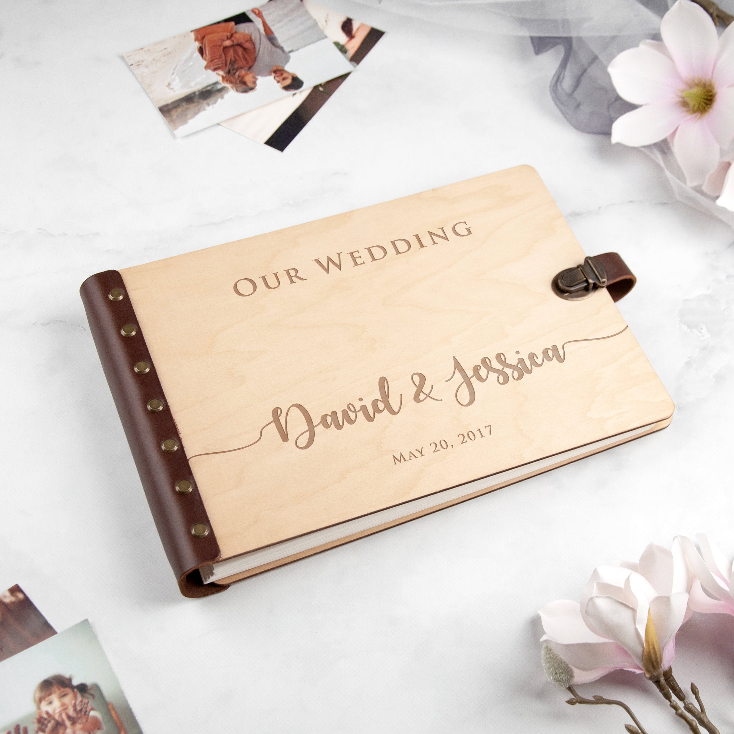 Wedding Wood Photo Album - Wedding Gift Ideas for Couple