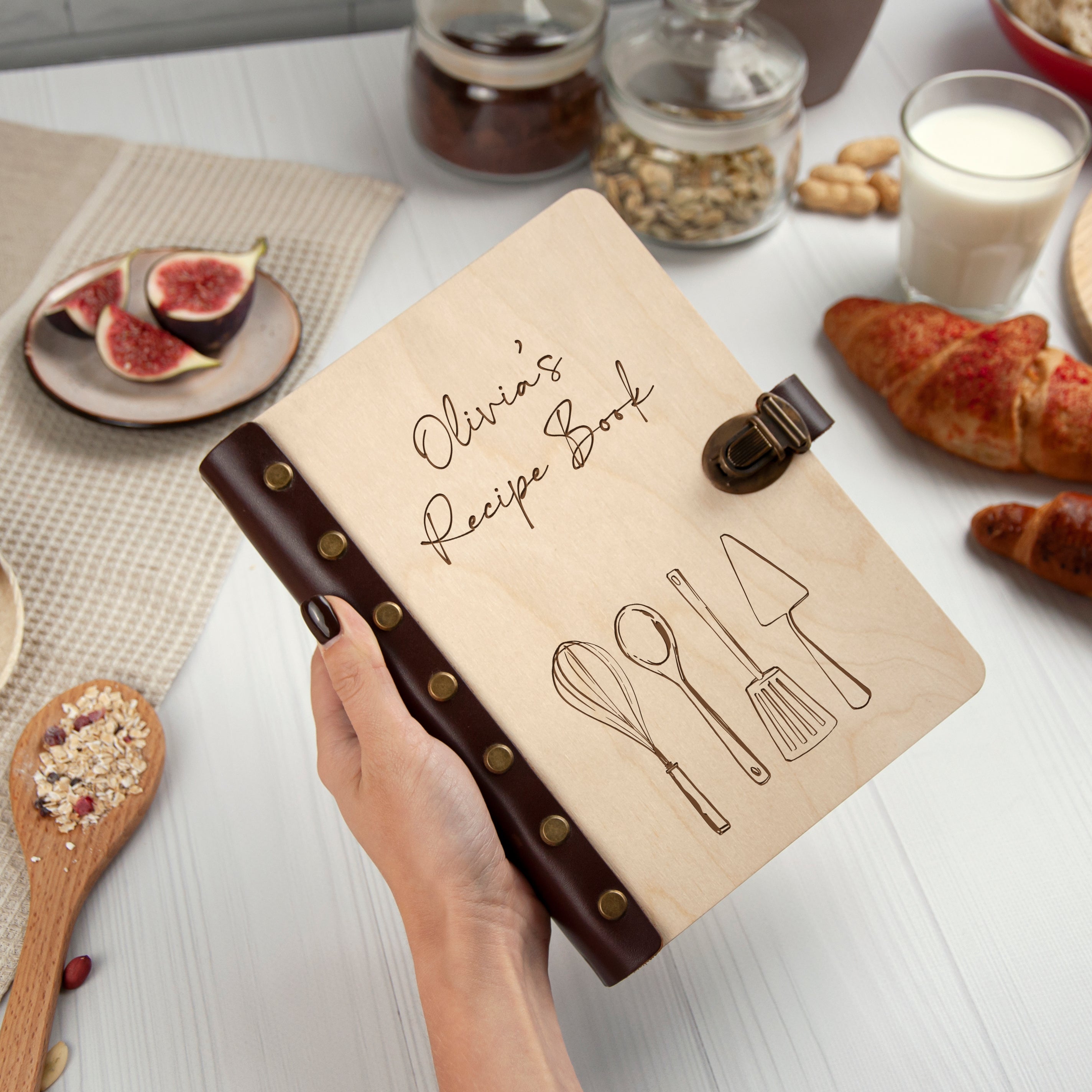 Personalized Recipe Book Binder - Christmas Gift for Wife