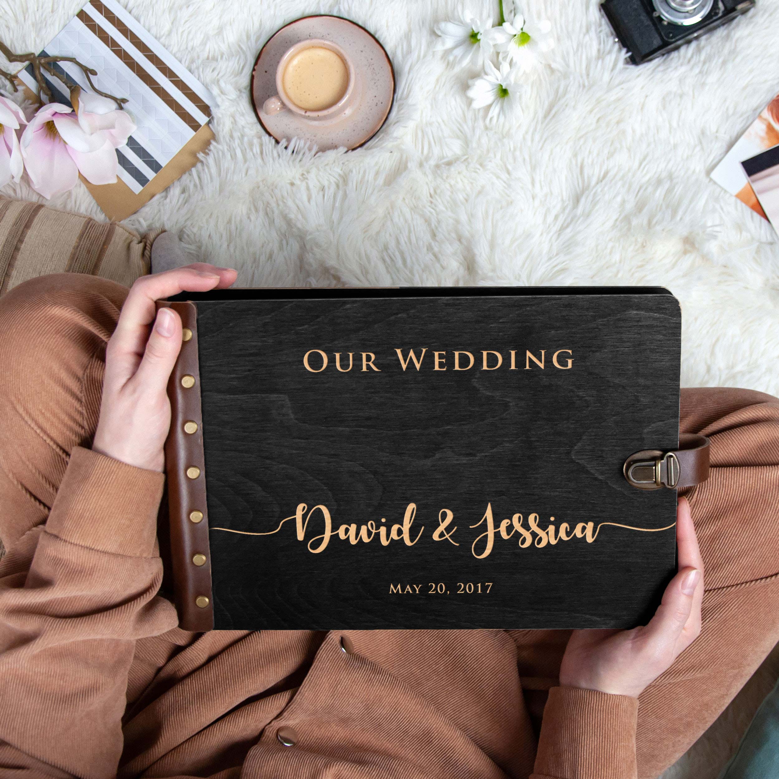 Wedding Wood Photo Album - Wedding Gift Ideas for Couple