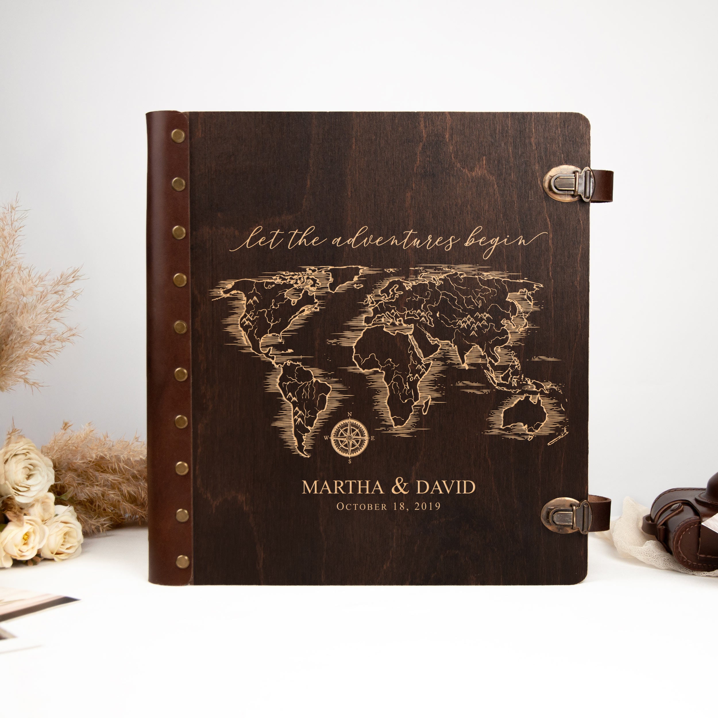 Adventure Scrapbook Album - Personalized Gift for Travelers