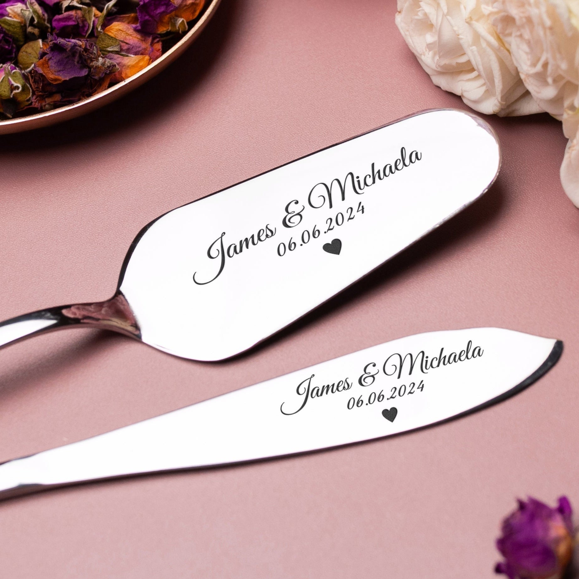 Personalized Cake Knife & Server - Wedding Cake Knife Set