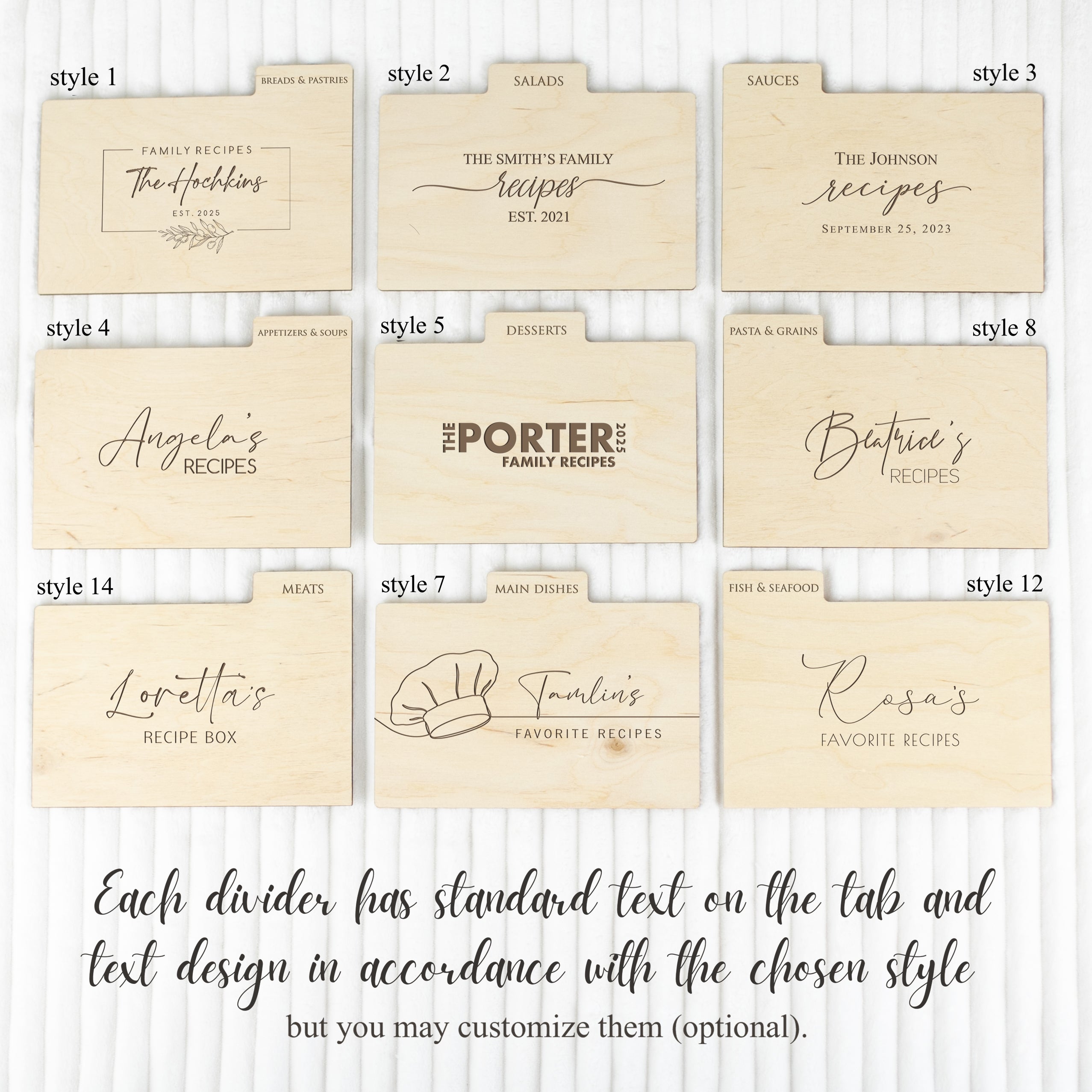 Wooden Recipe Box 4x6 or 5x7 - Personalized Bridal Shower Gift