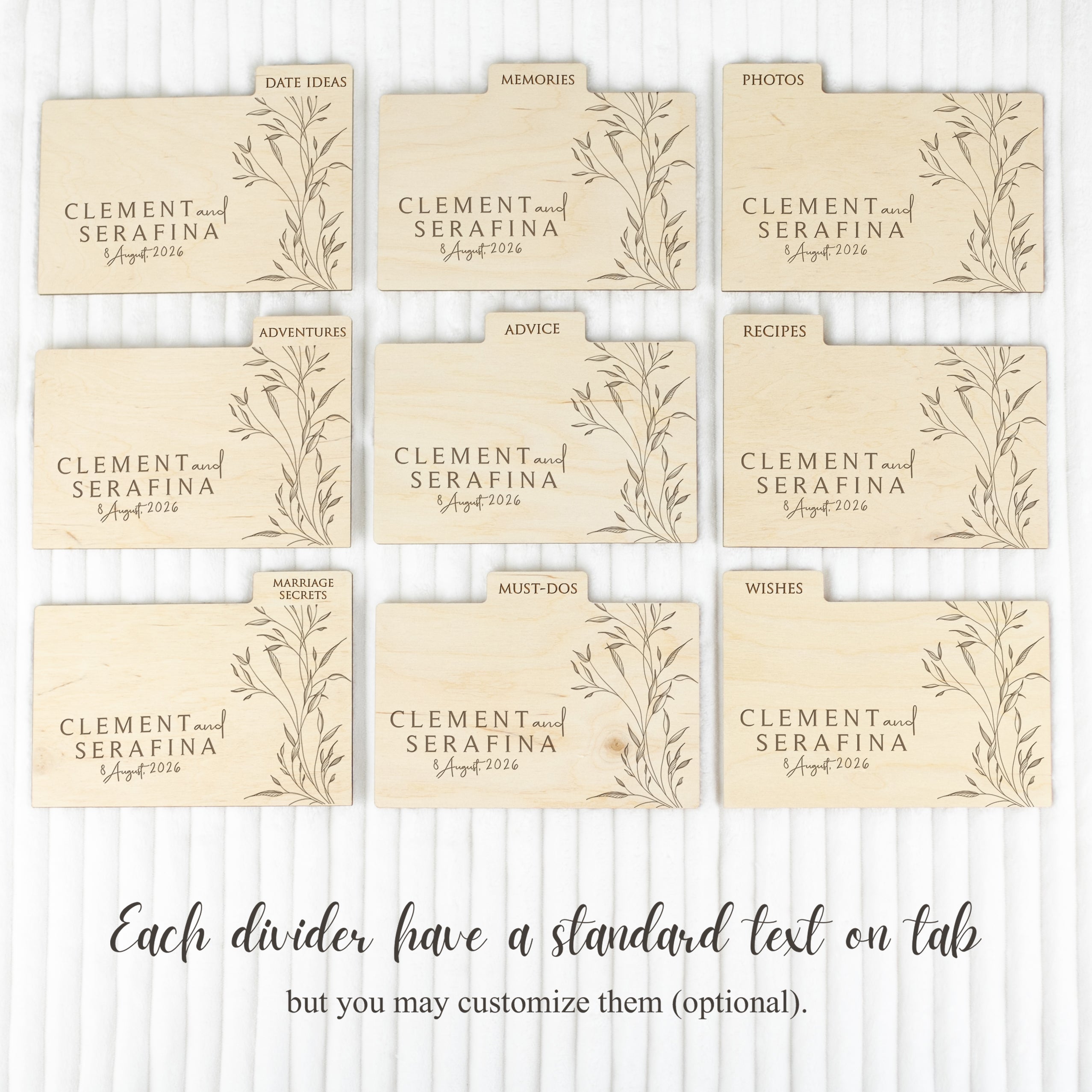 Personalized Wedding Advice Box: Greenery Keepsake Guest Book Alternative