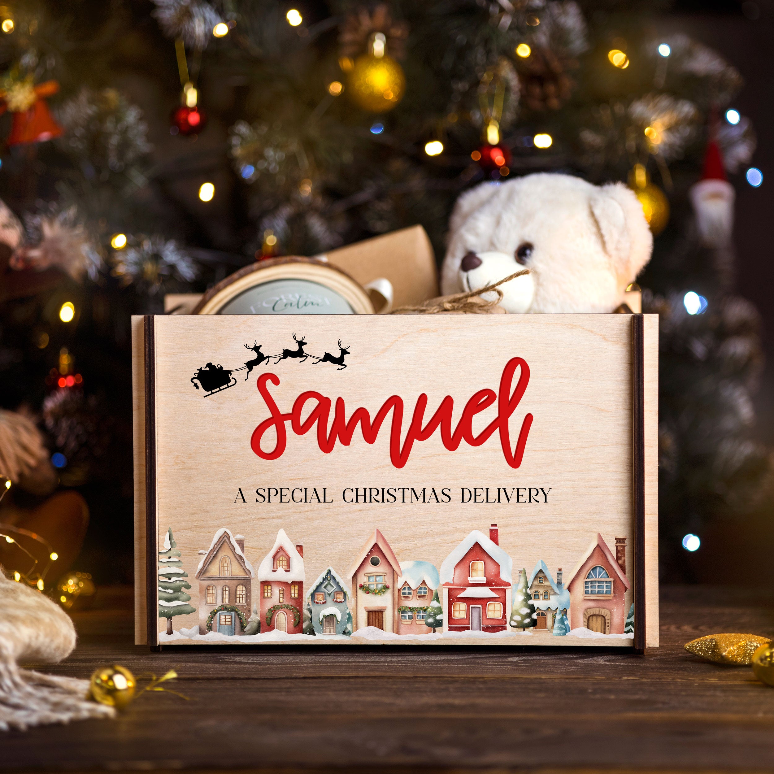 Christmas Eve Box - Kids Christmas Crate for Gifts & Sweets