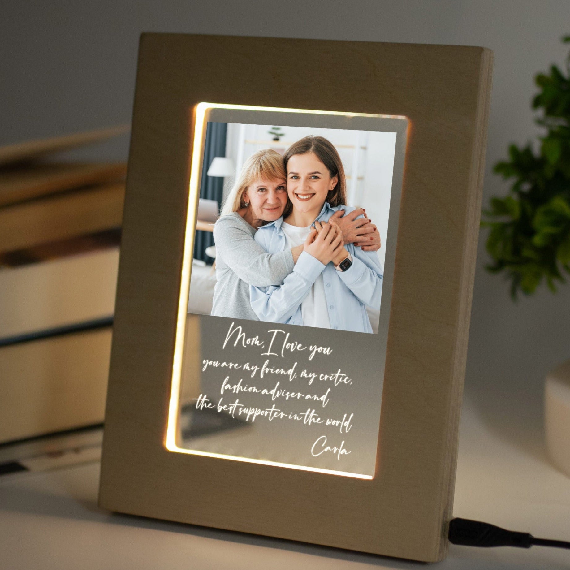 Personalized Frame for Mom - Christmas Gifts from Daughter