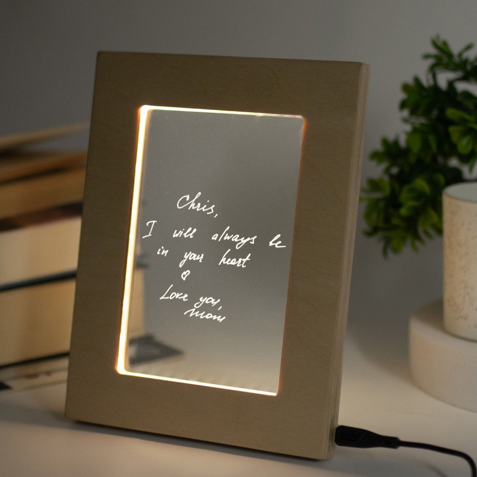 Handwriting Gift - Clear Acrylic Light Up Frame