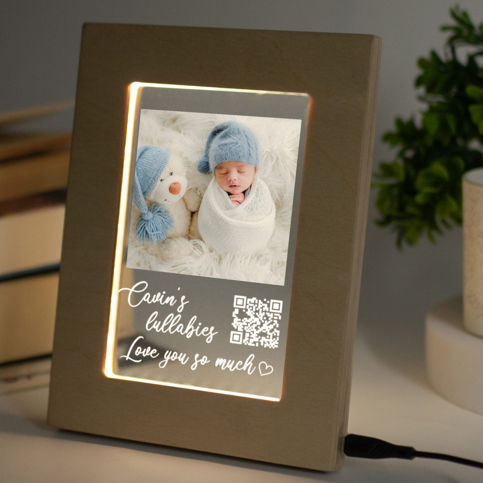 Baby Shower Gifts - Custom Photo Frame with Lullabies