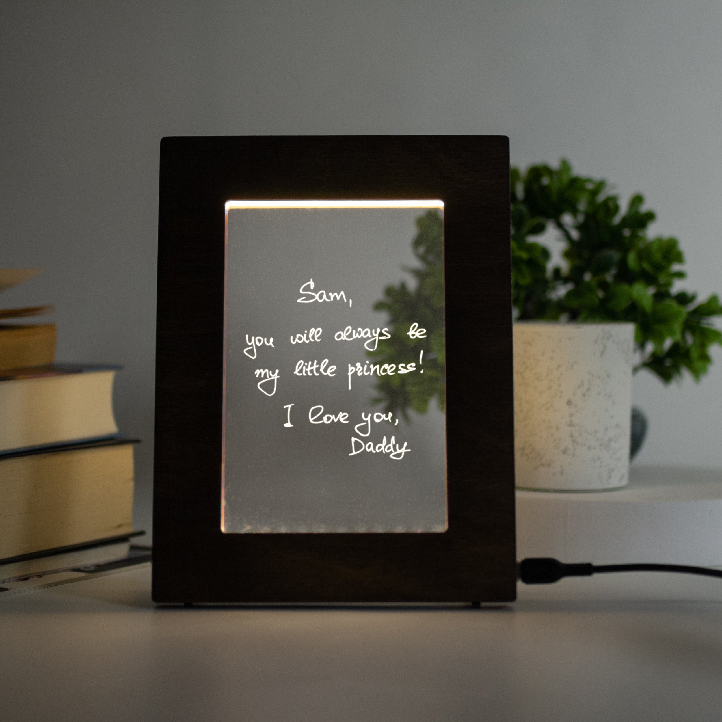 Handwriting Gift - Clear Acrylic Light Up Frame