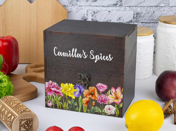 Personalized Spice Organizer - Family Christmas Gifts for Home