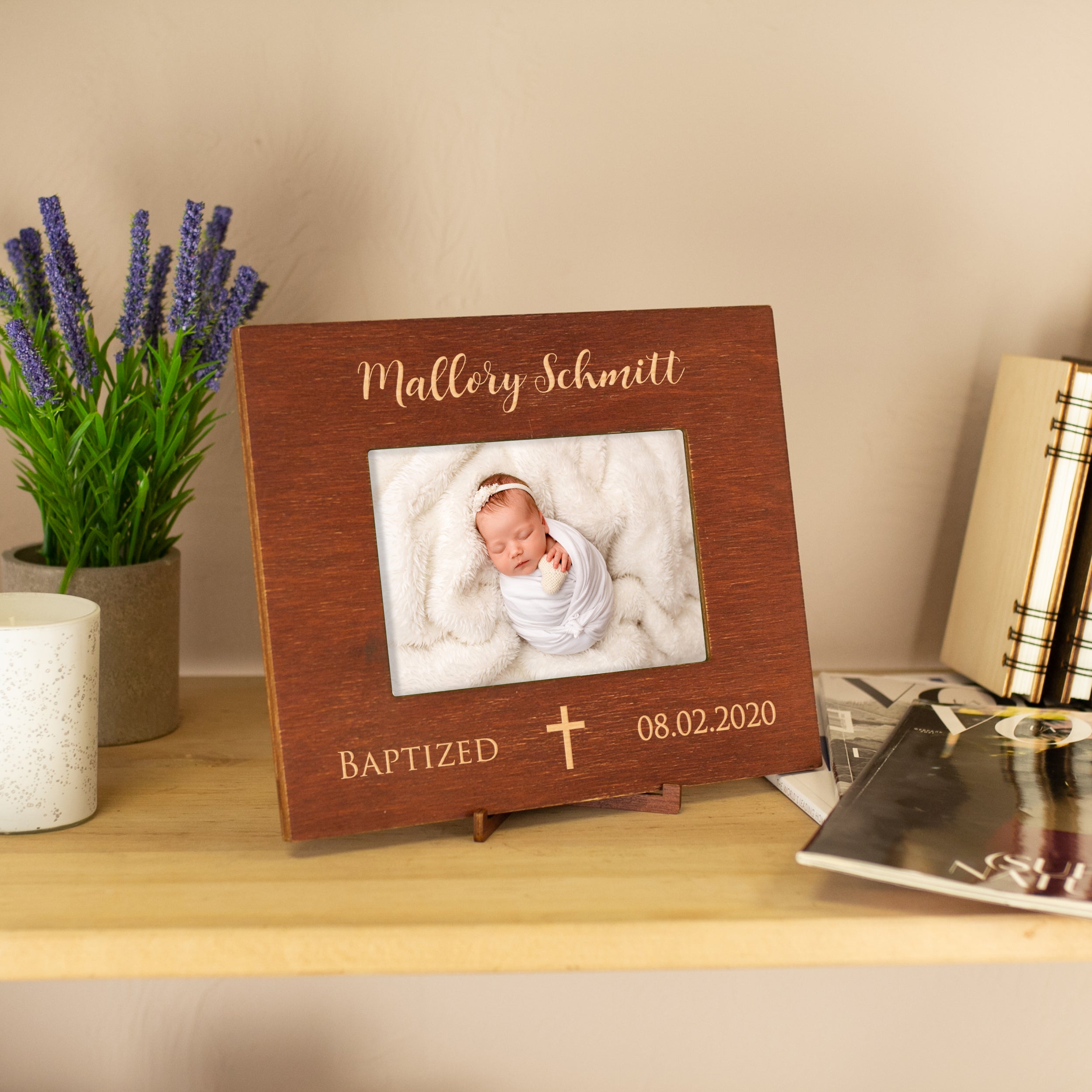 Baptism Gift for Girl - Personalized Picture Frame