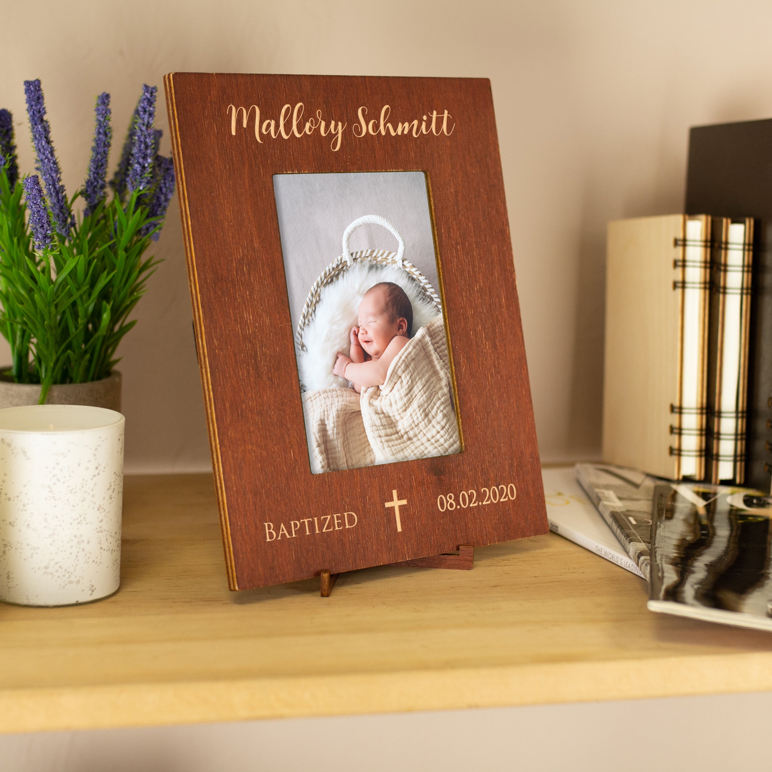 Baptism Gift for Girl - Personalized Picture Frame