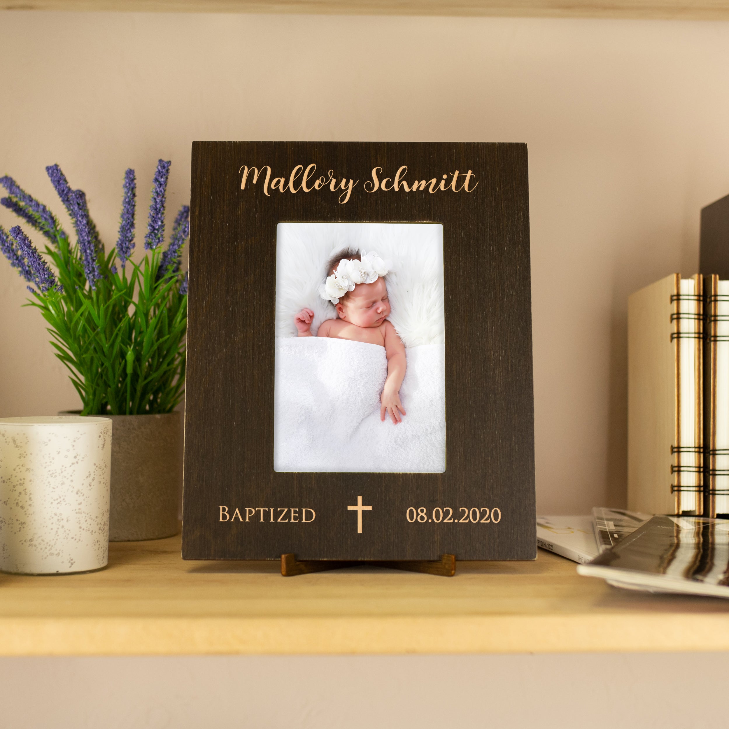 Baptism Gift for Girl - Personalized Picture Frame