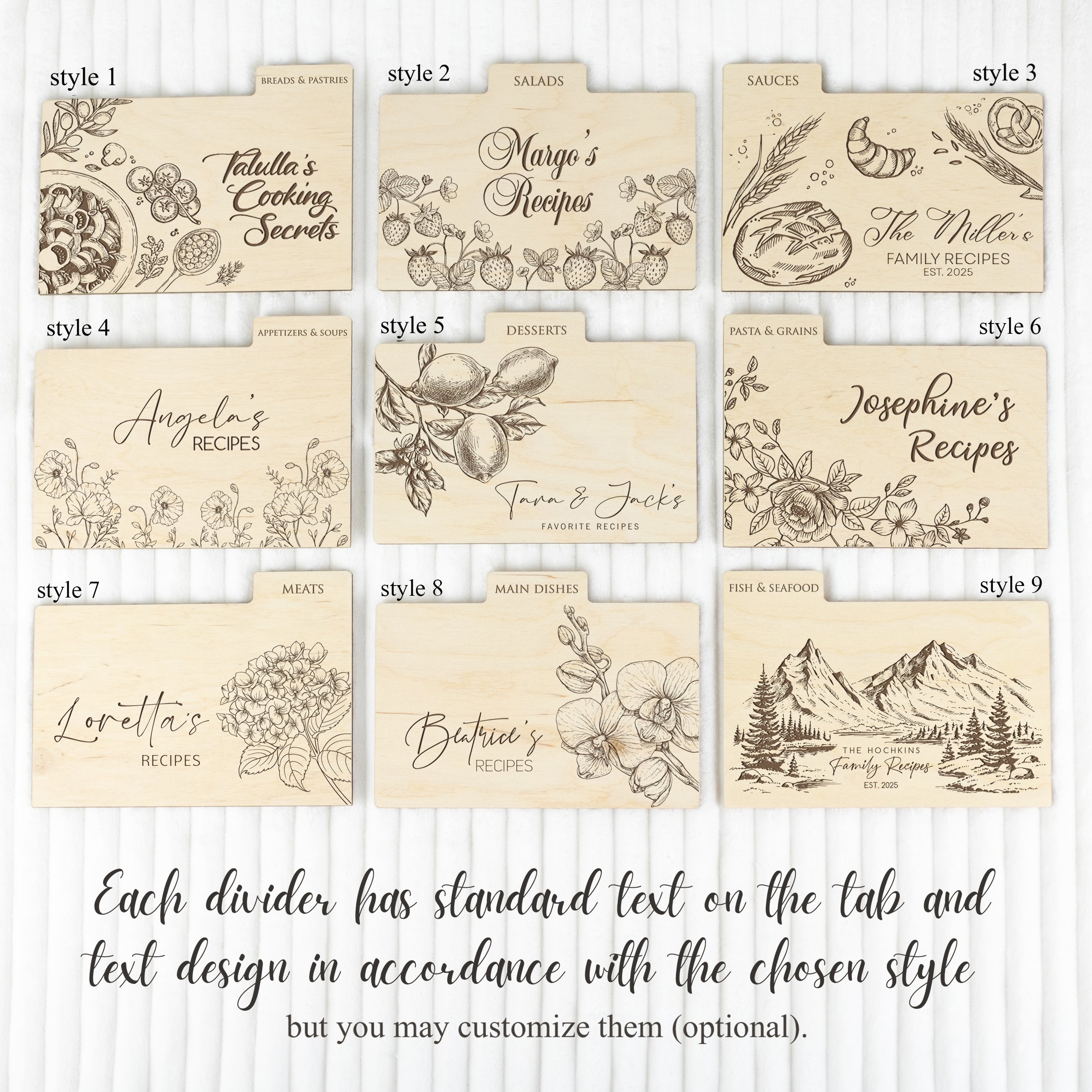 a bunch of wooden tags with some writing on them