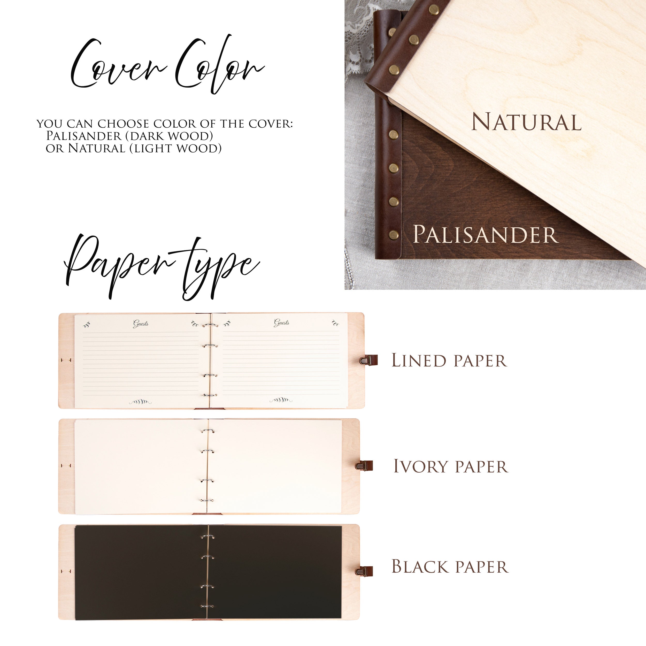 Mountains Wedding Guest Book - Rustic Wedding Decor