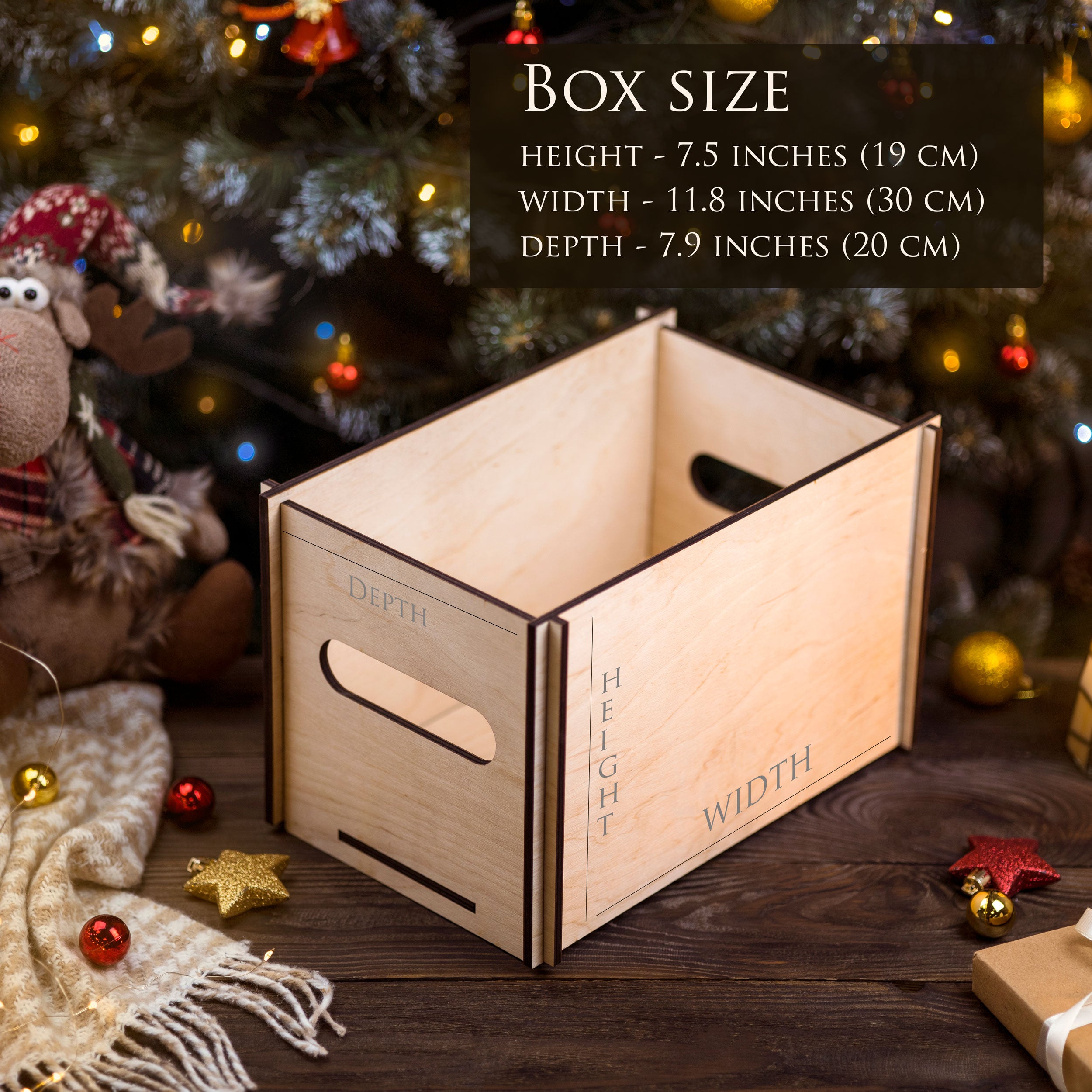 Christmas Eve Box - Kids Christmas Crate for Gifts & Sweets
