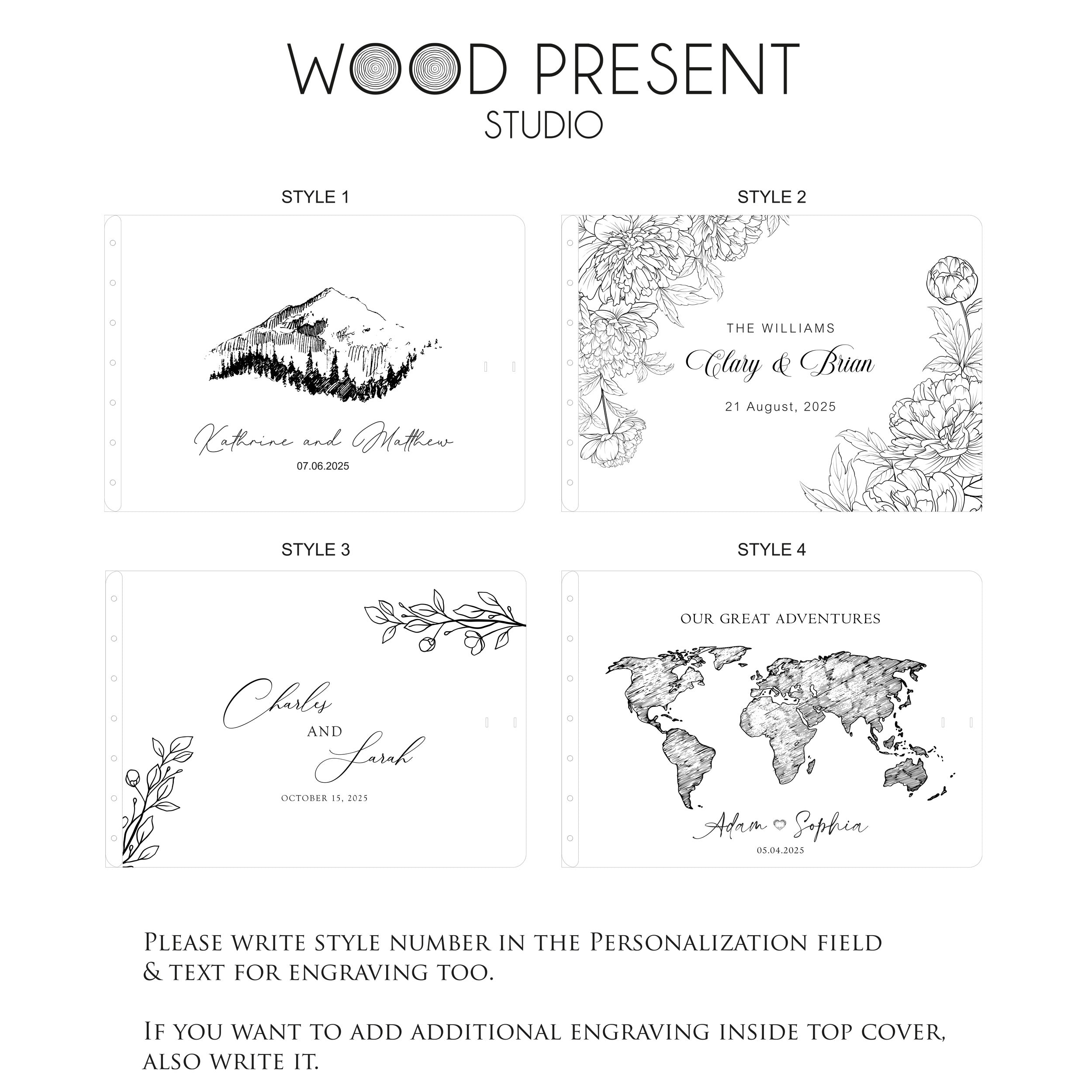Mountains Wedding Guest Book - Rustic Wedding Decor
