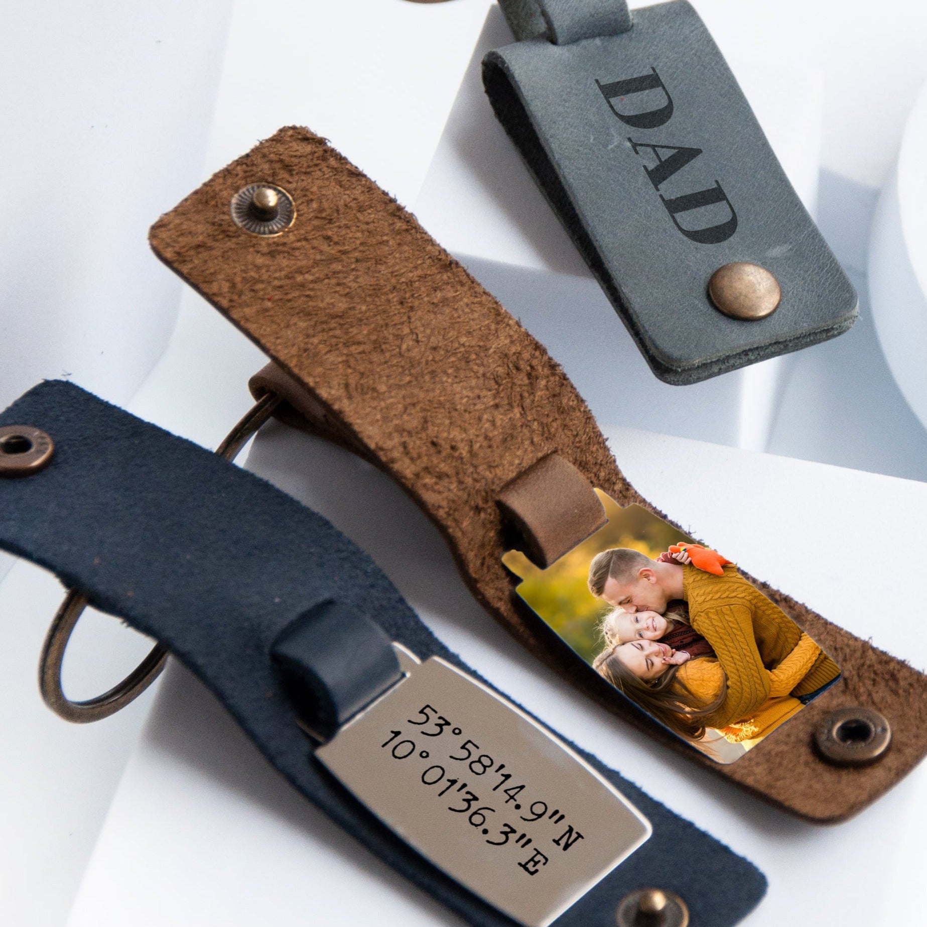 Photo keychain - Father's Day Gift from Daughter & Son