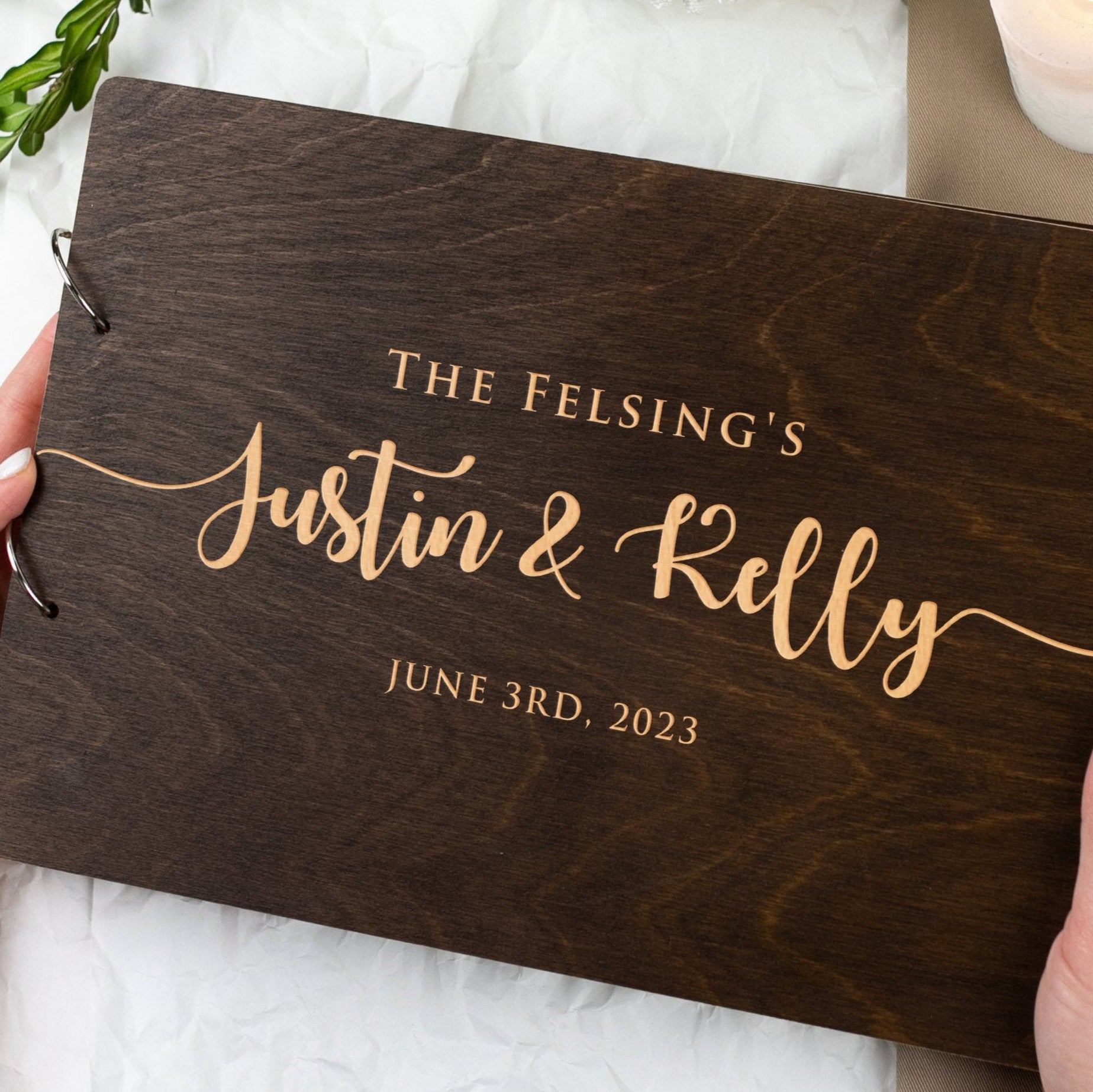 Rustic Guestbook - Wedding Calligraphy Album