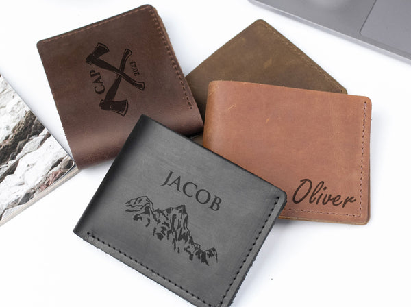Personalized Mens Leather Wallet