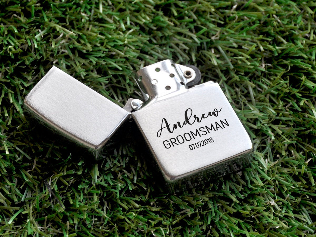 Groomsman Lighter Zippo - Wedding Gifts for Him