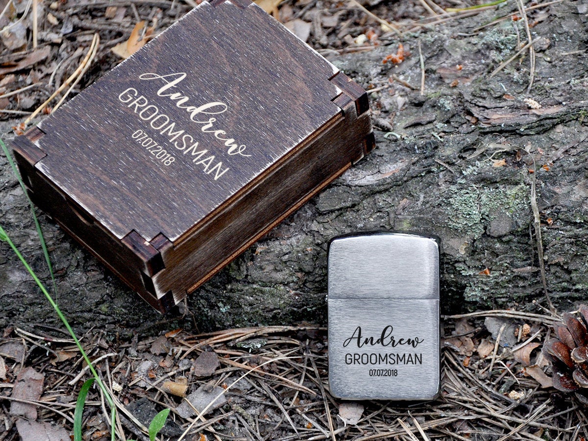Groomsman Lighter Zippo - Wedding Gifts for Him