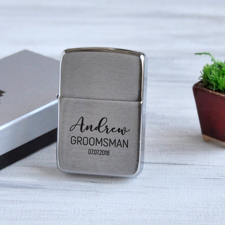 Groomsman Lighter Zippo - Wedding Gifts for Him