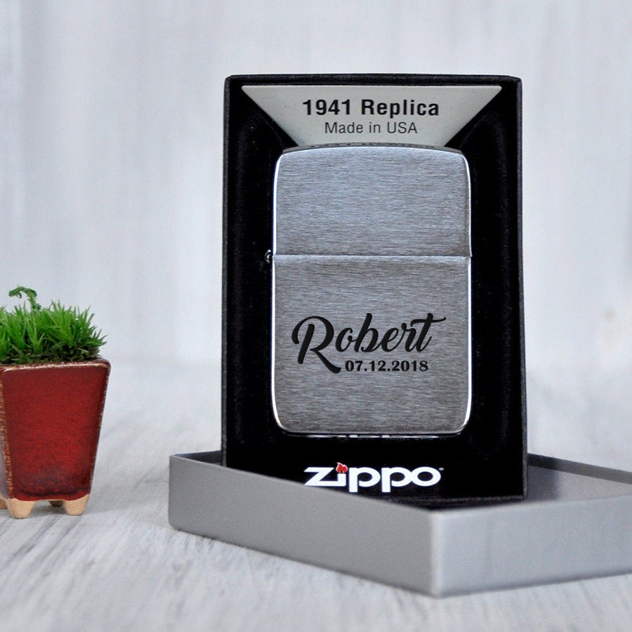 Personalized Zippo Lighter in Gift Box