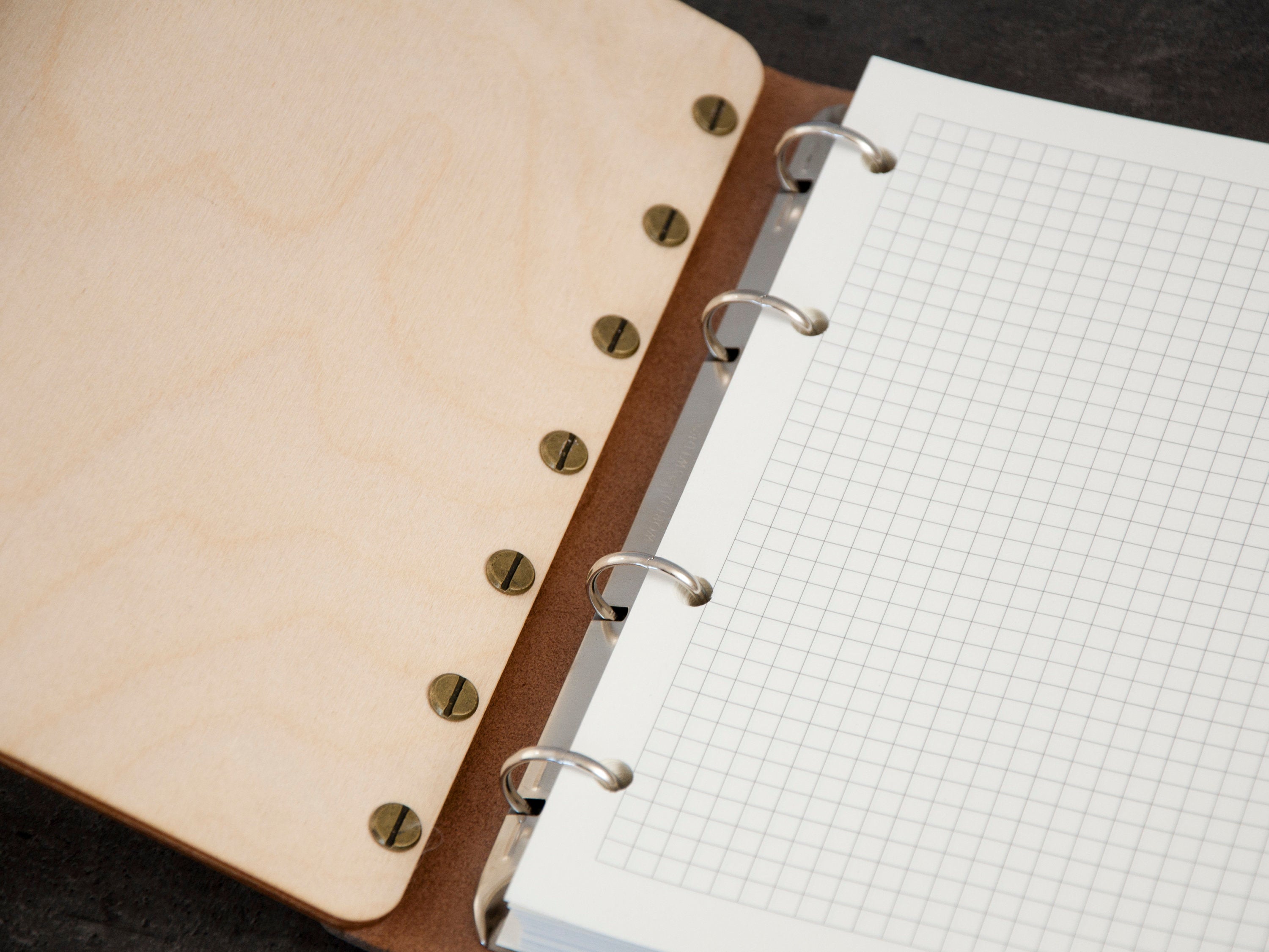 Personalized Recipe Journal with Flowers Pattern - Wooden Journal