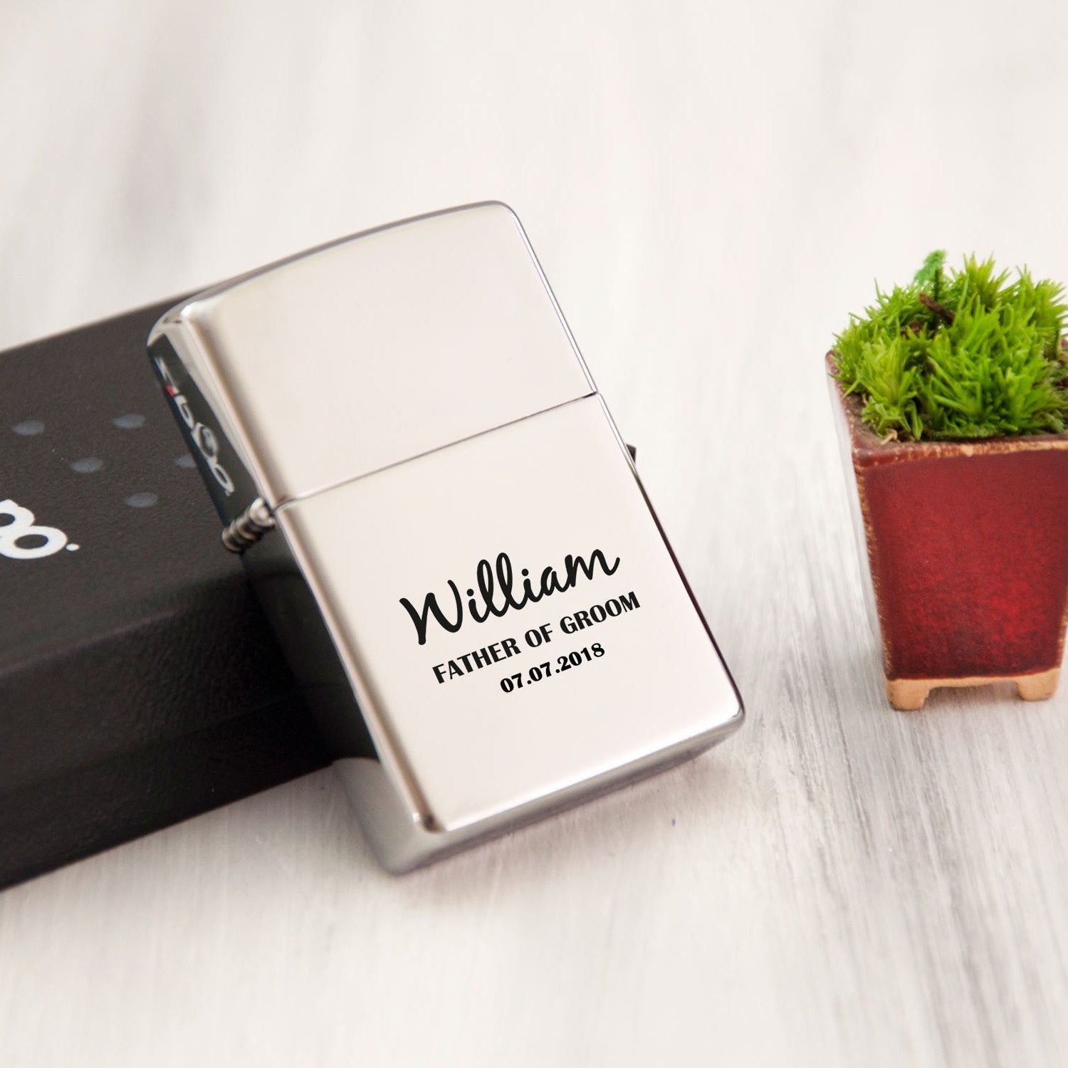 Engraved Lighter Zippo - Father of Groom Gift