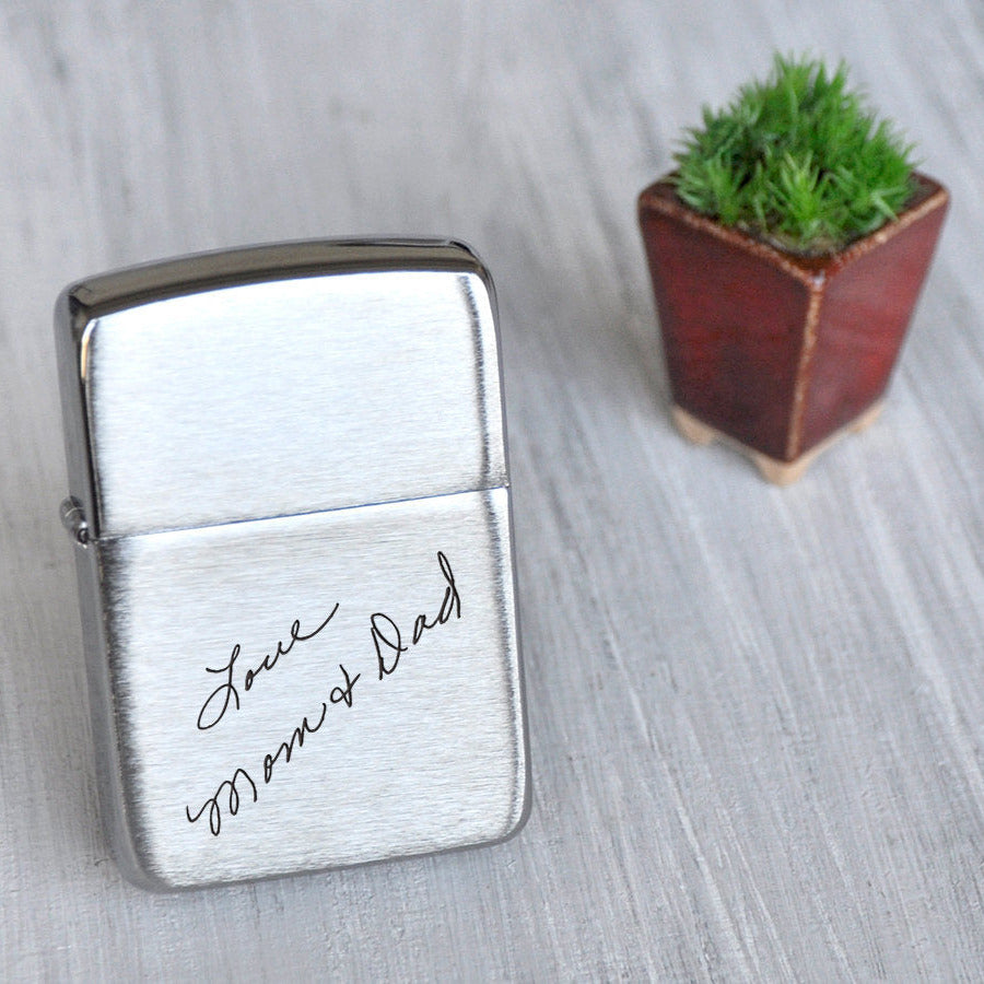 Handwriting Engraved Zippo Lighter - Personalized Gift for Dad