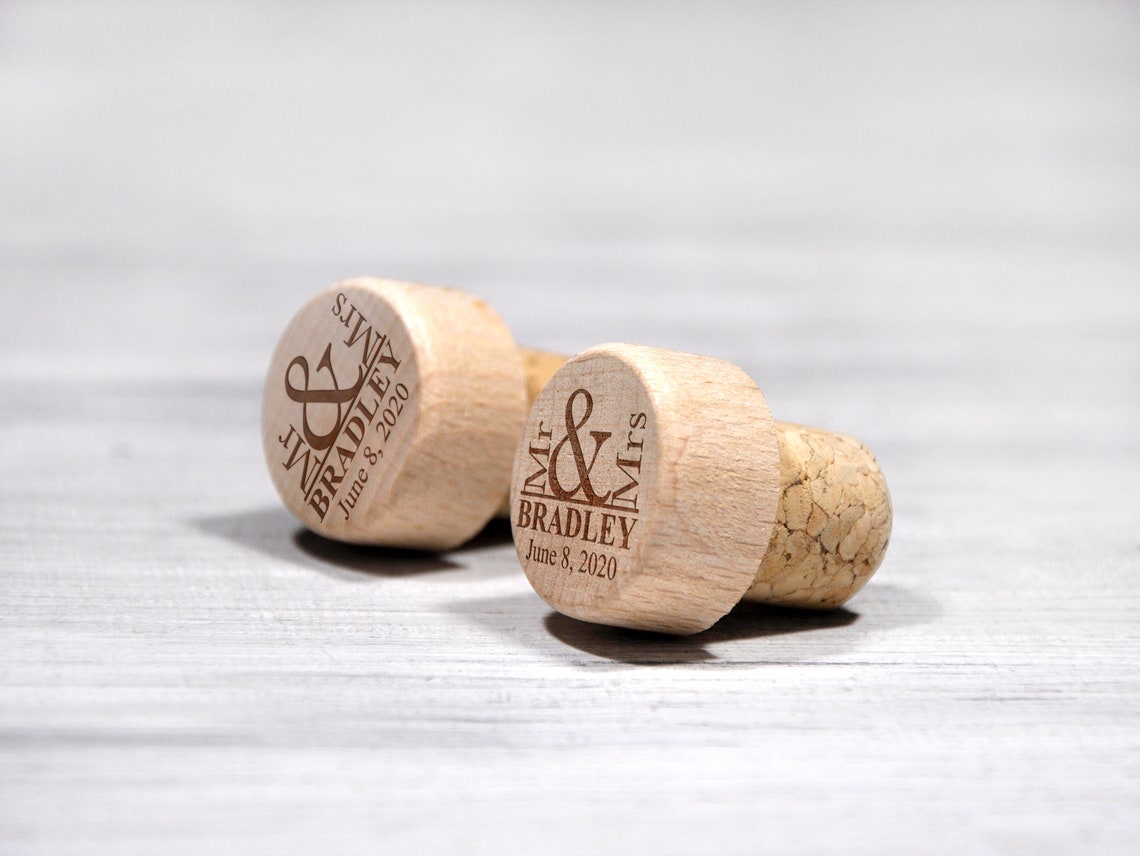 Custom Wine Corks - Personalized Wedding Favors