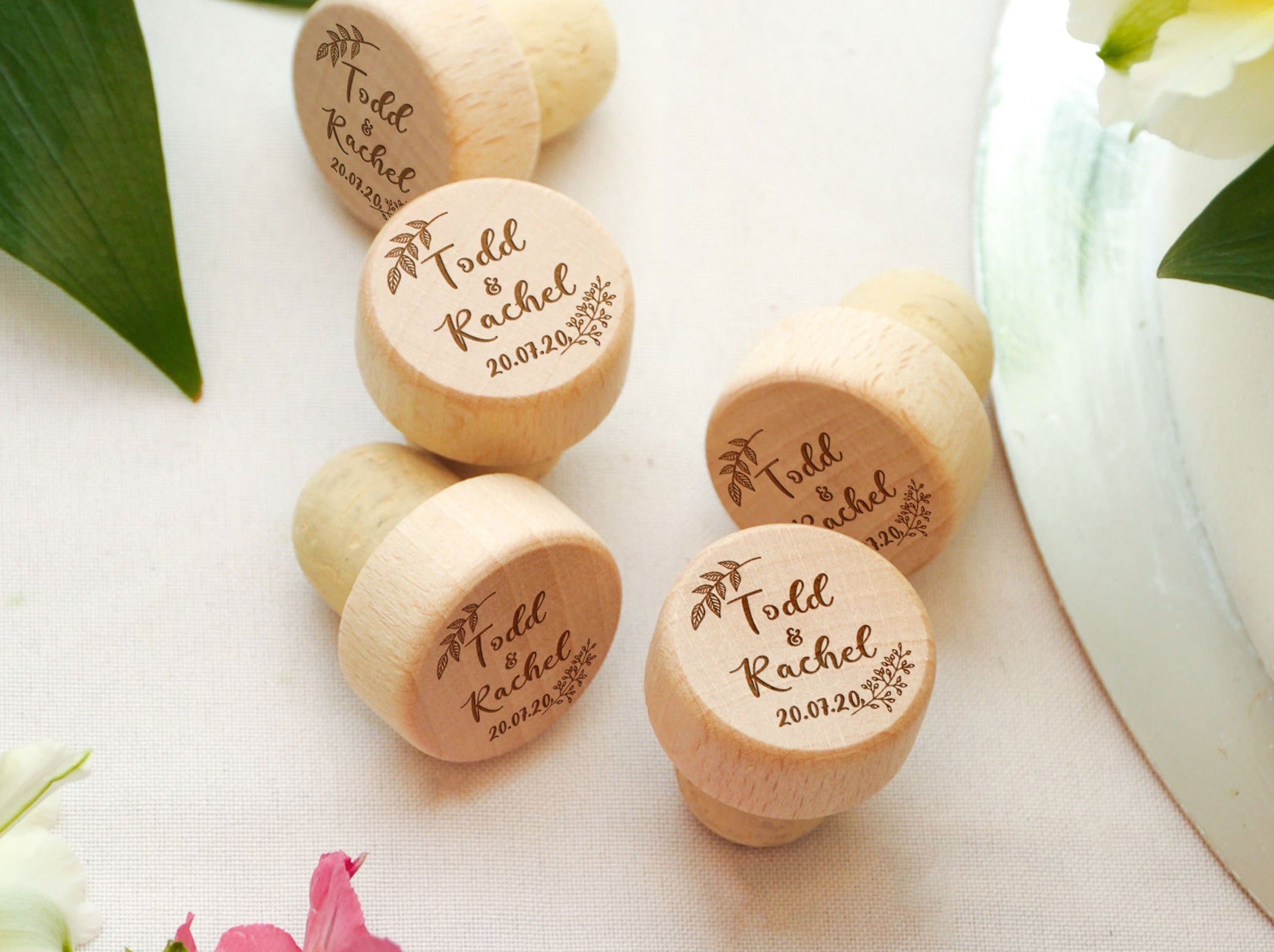 Engraved Wine Stoppers - Cheers Gift for Mr and Mrs