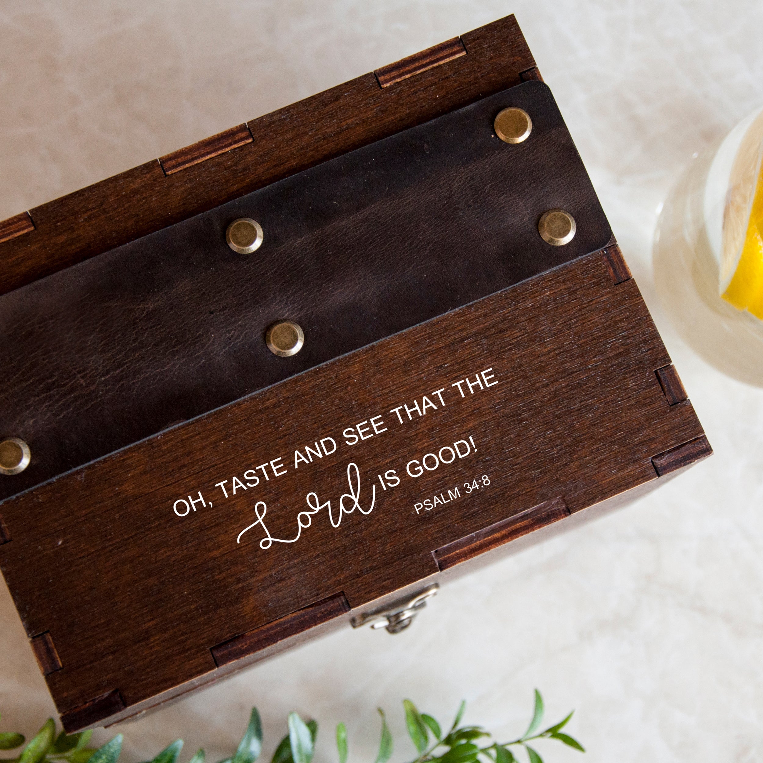 Farmhouse Recipe Card Box with Dividers 4x6 or 5x7 - Fall Bridal Shower Gift
