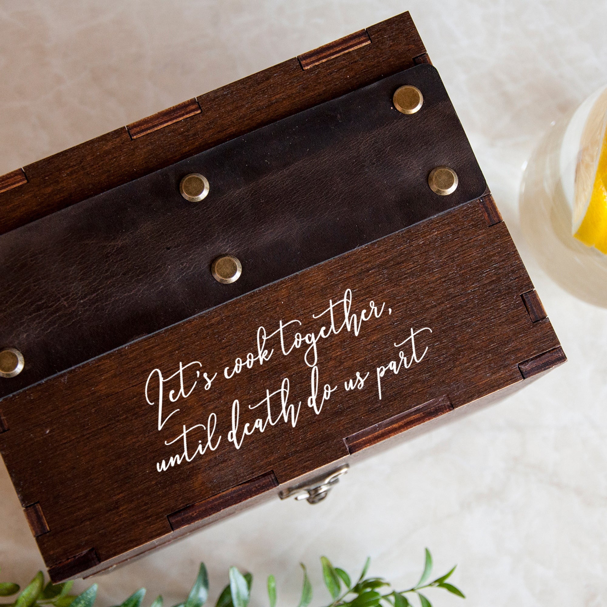 Halloween Wedding Gift - Personalized Recipe Box with Dividers & Cards
