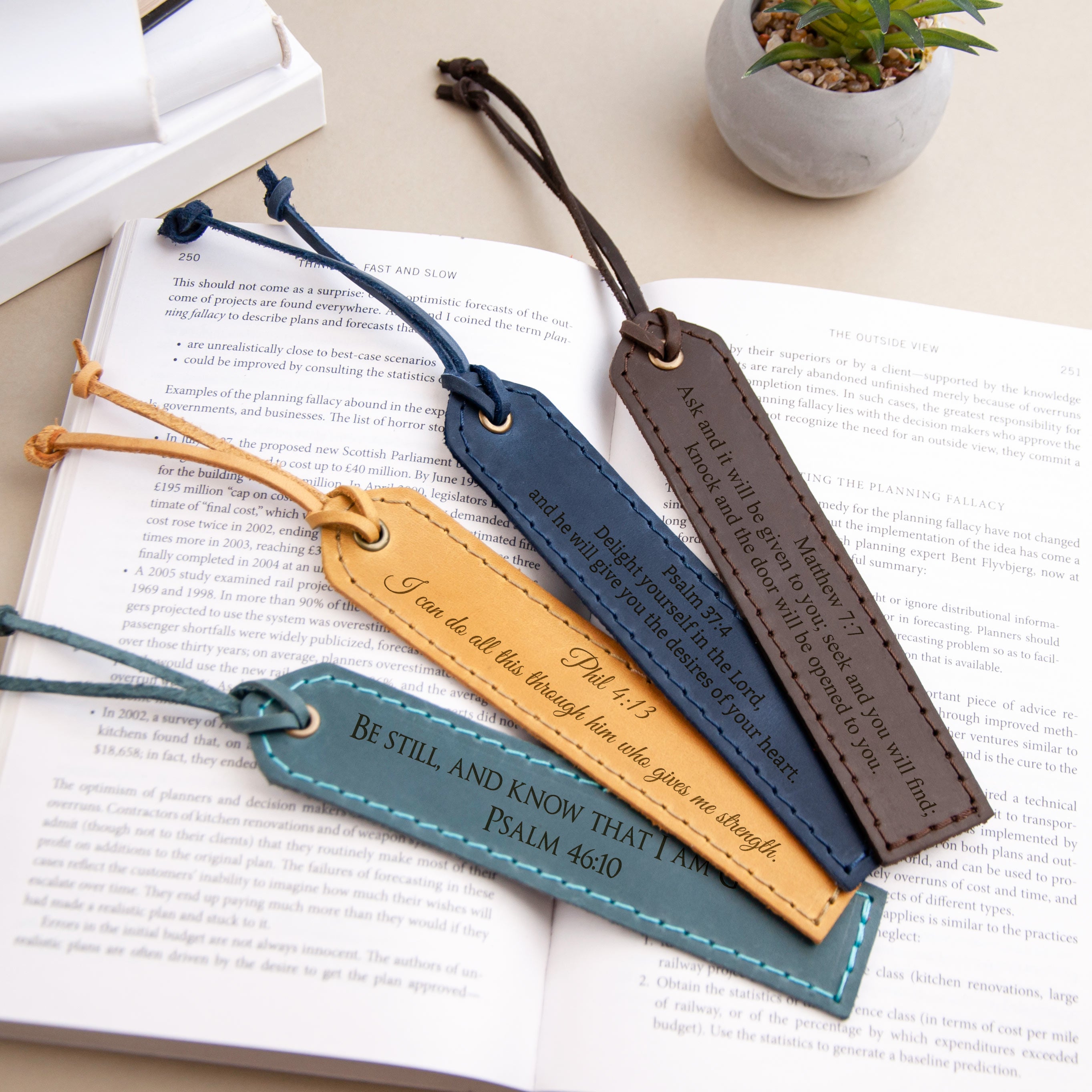 Name  Leather Bookmarks - Birthday Gifts for Book Readers