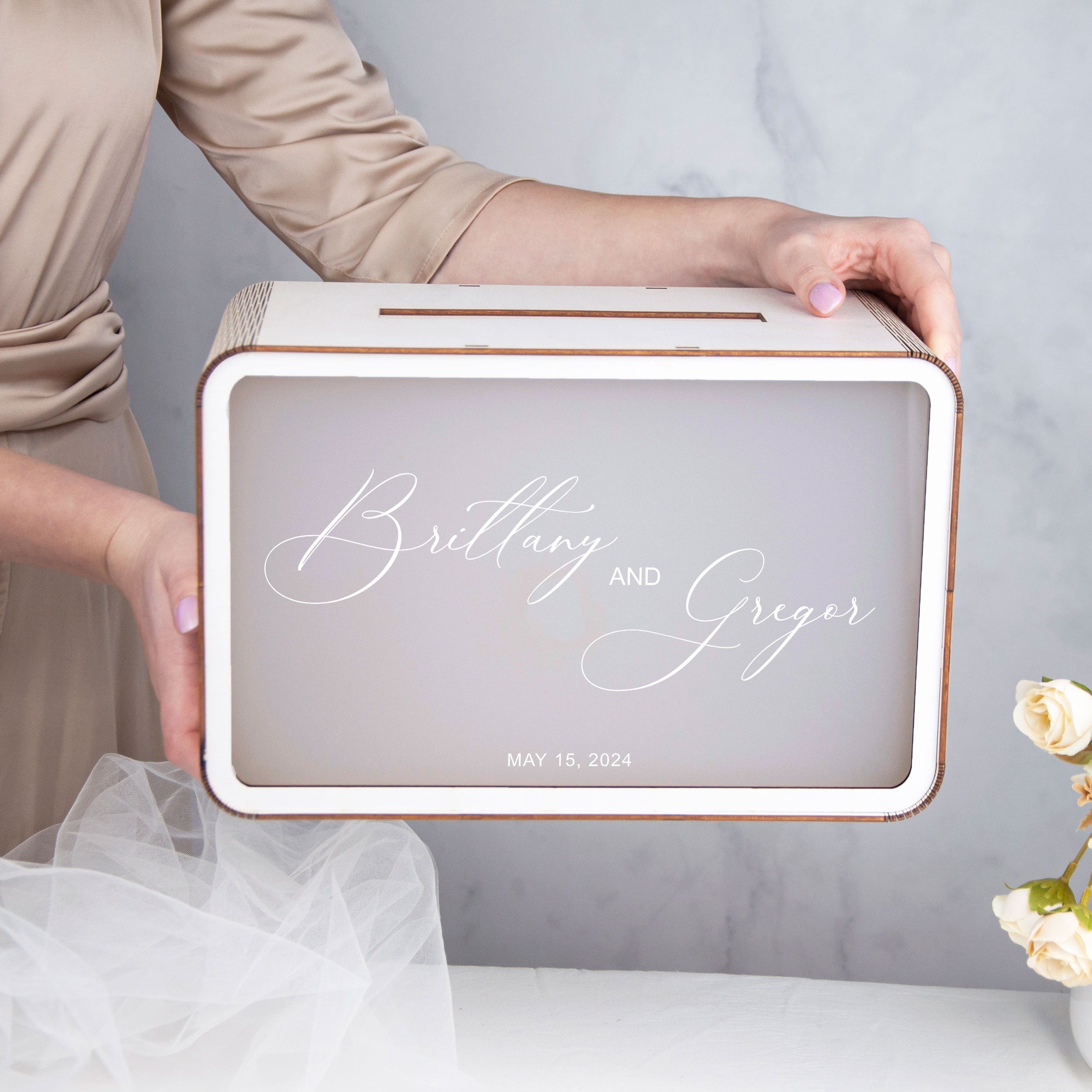 Personalized Wedding Box for Cards & Gifts - Bridal Shower Gifts