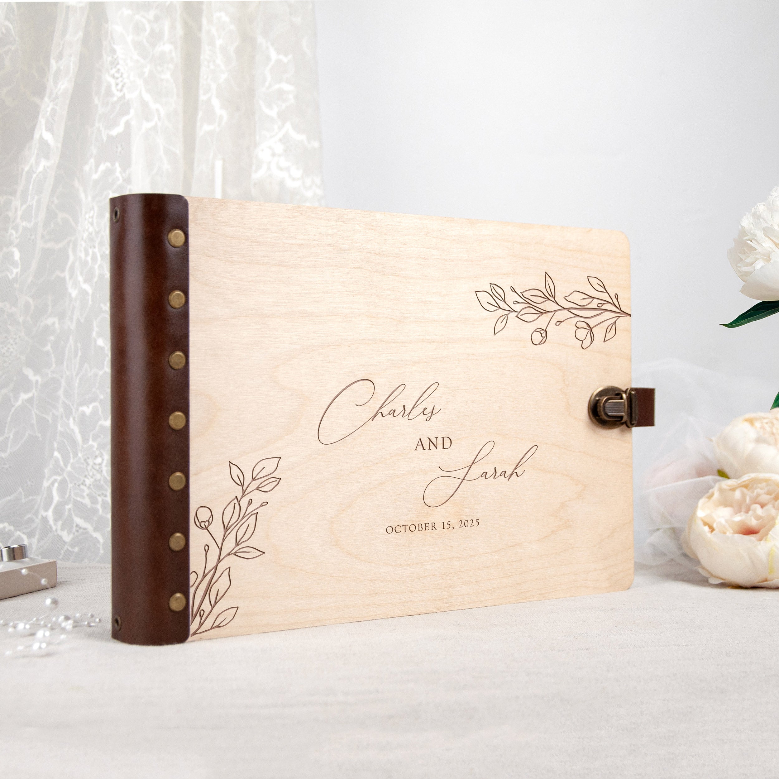 Mountains Wedding Guest Book - Rustic Wedding Decor