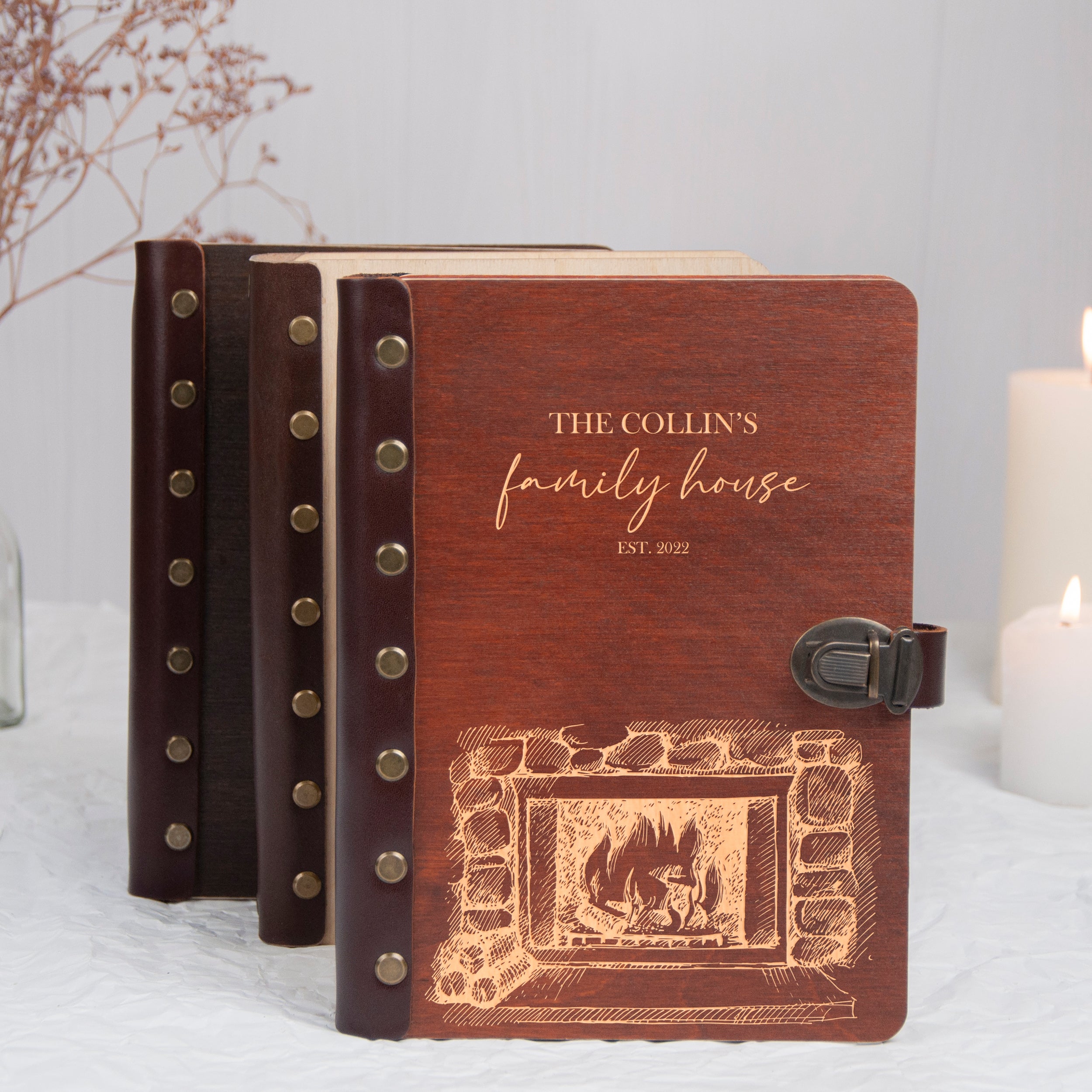 AirBnB Guest Book - Custom Wooden Cabin Guest Book