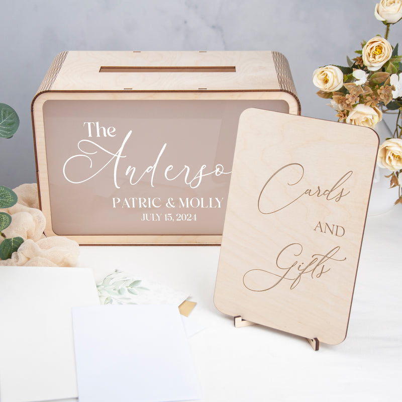 Acrylic Card Box for Wedding Ceremony -  Elegant Envelope Box
