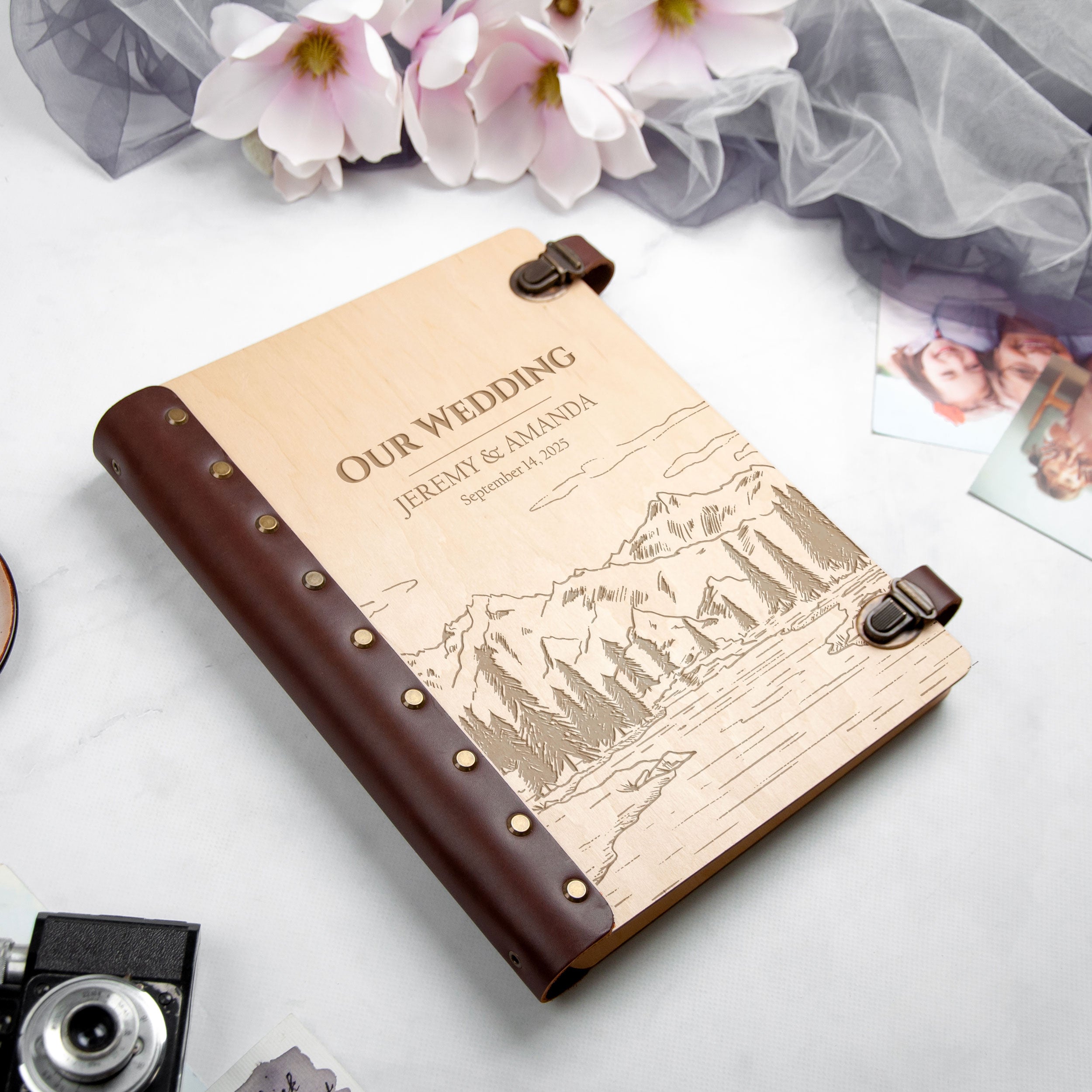 Travel Personalized Photo Album - Landscape Mountain Adventure Photo Album